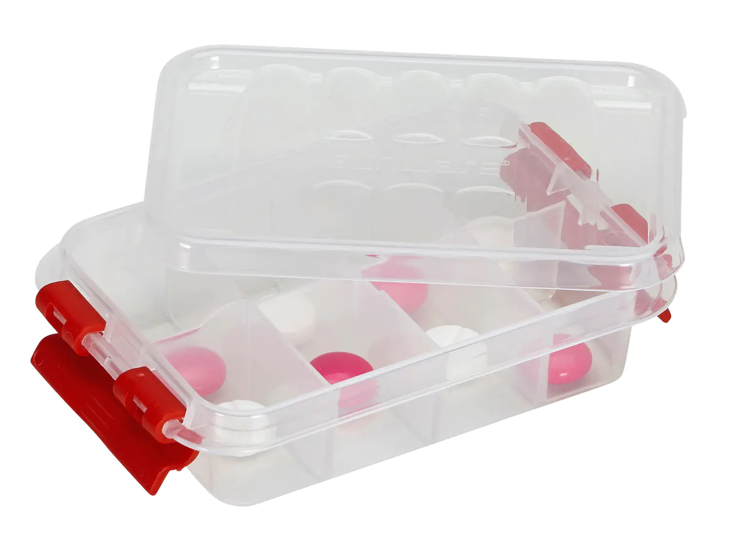 Sunware Erste-Hilfe-Pillenbox inkl. Deckel transparent/rot