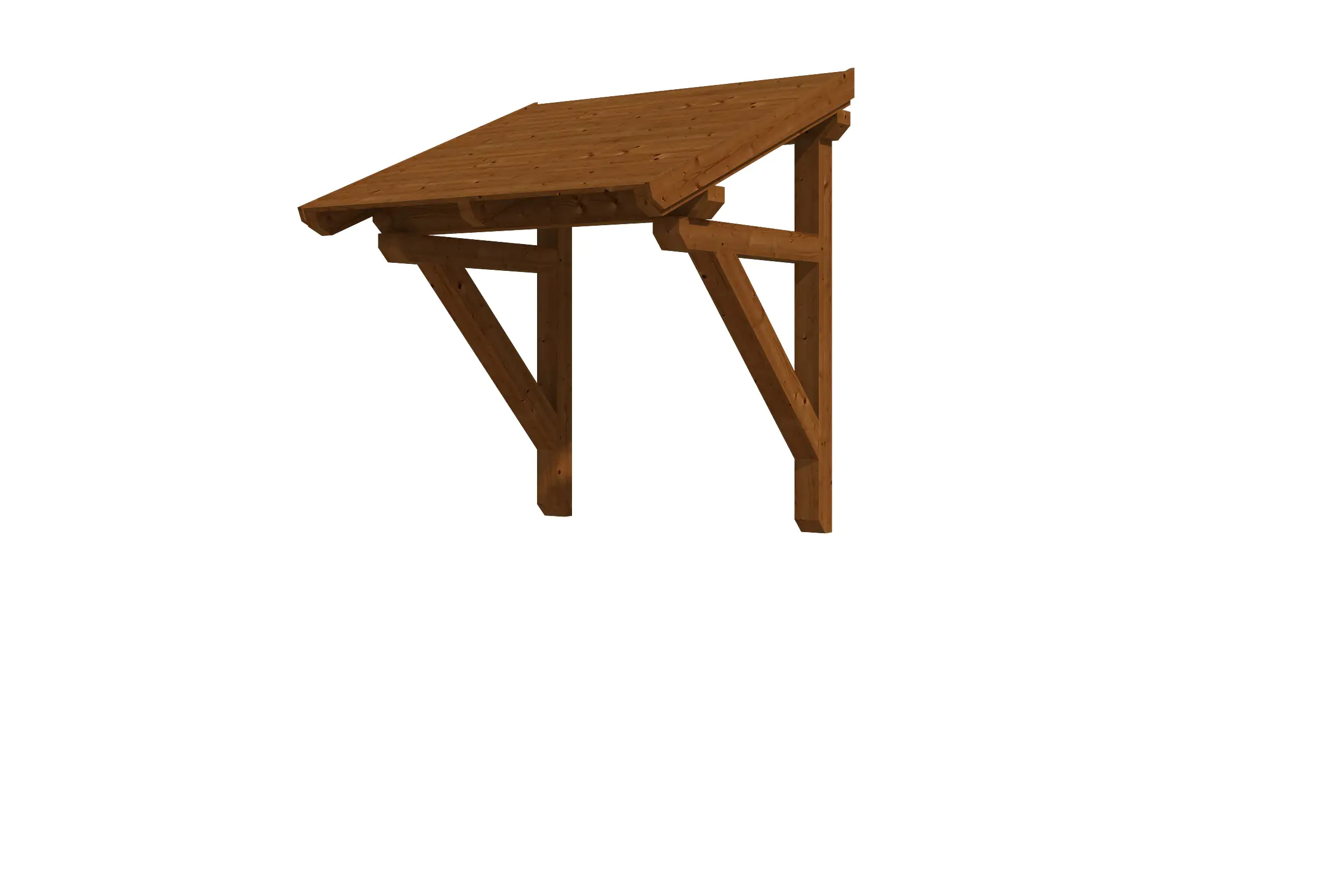 SKAN HOLZ Vordach Potsdam Typ 1 176 x 156 cm, lasiert in Nussbaum