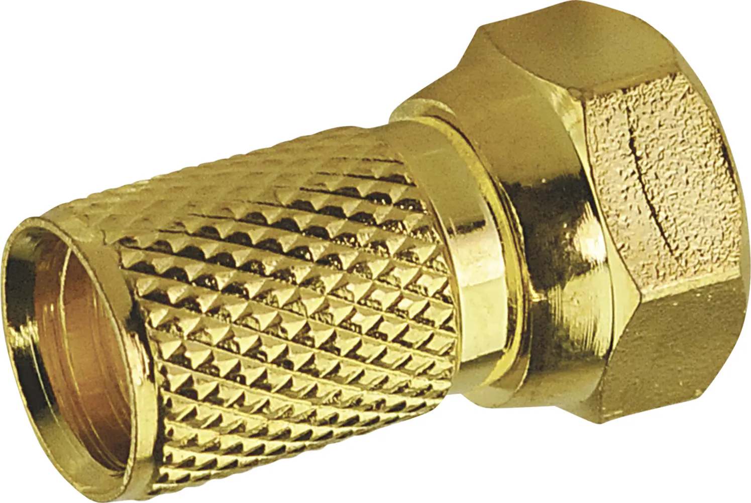 Schwaiger F Stecker GOFST7001 537 vergoldet 1x F Aufdrehstecker für Kabel mit 7mm Durchmesser
