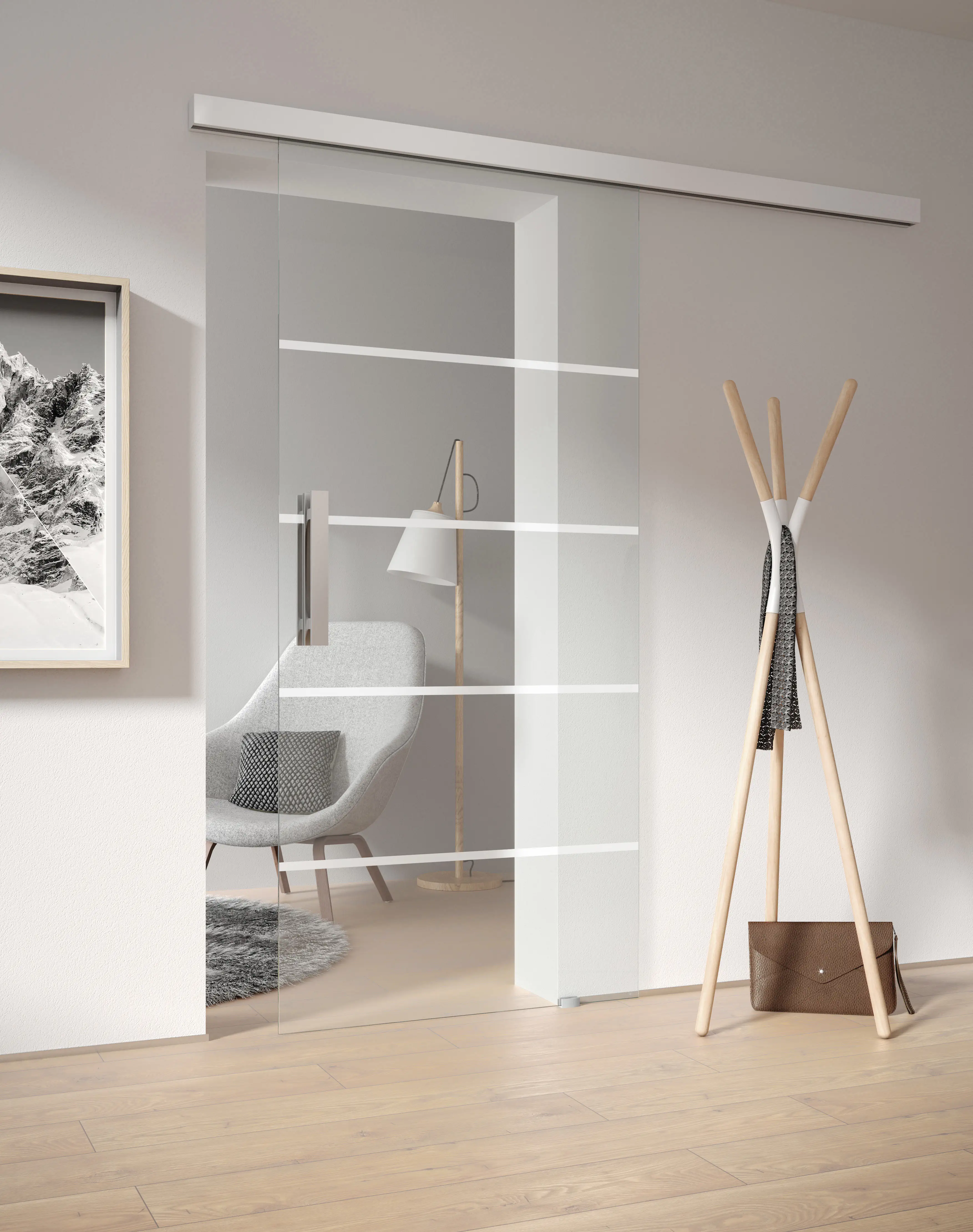 Ambiente Glas-Schiebetür Opal Dekor S 36/16 ESG, Klarglas Ambiente Glas-Schiebetür Opal Dekor S 36/16 ESG, Klarglas