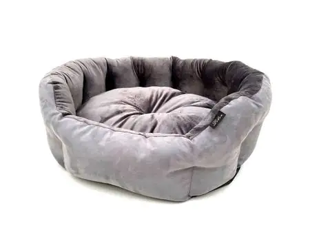Lebon Hundebett Valentin 75 x 65 x 25 cm rund grau