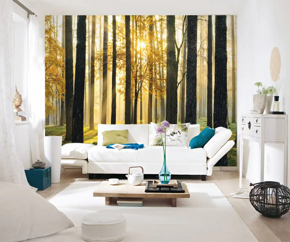 papermoon Vlies- Fototapete Digitaldruck 250 x 180 cm Sunny Forest