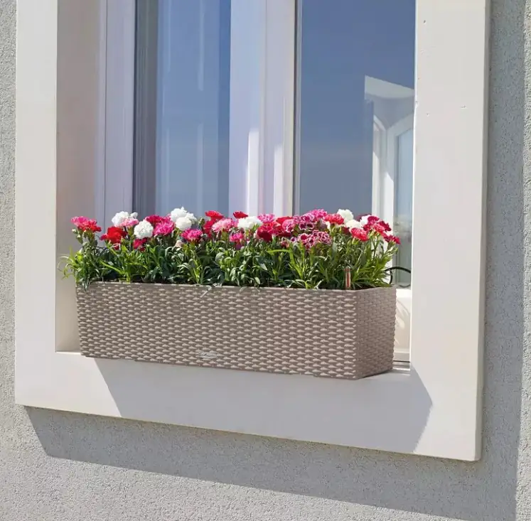 Lechuza Balkonkasten Balconera Cottage 80 sandbraun