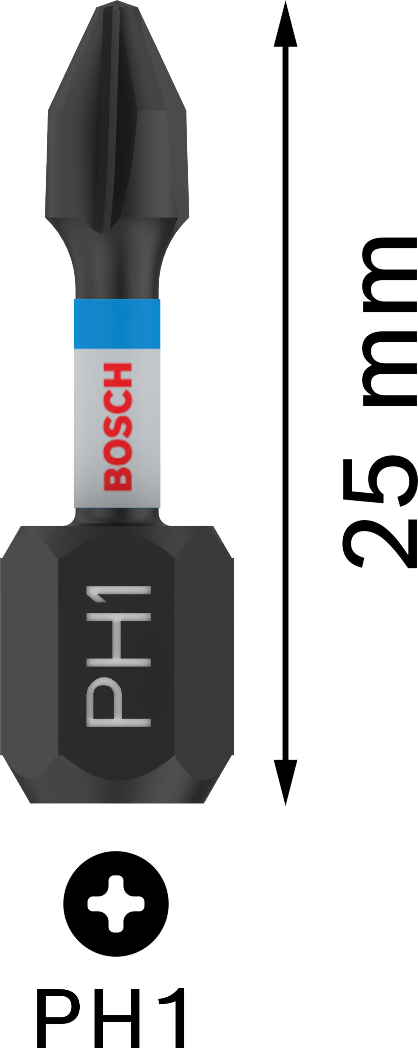 Bosch PRO Impact Bit PH1 25 mm 2 Stück