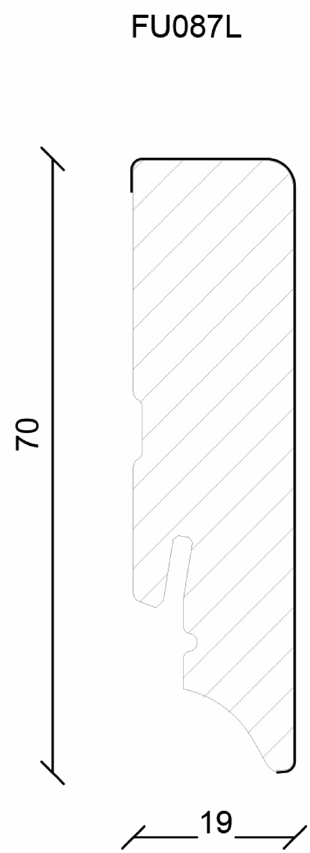 9010115225688_2444321 Neuhofer Fußleiste 240 cm 70 x 19 mm weiß