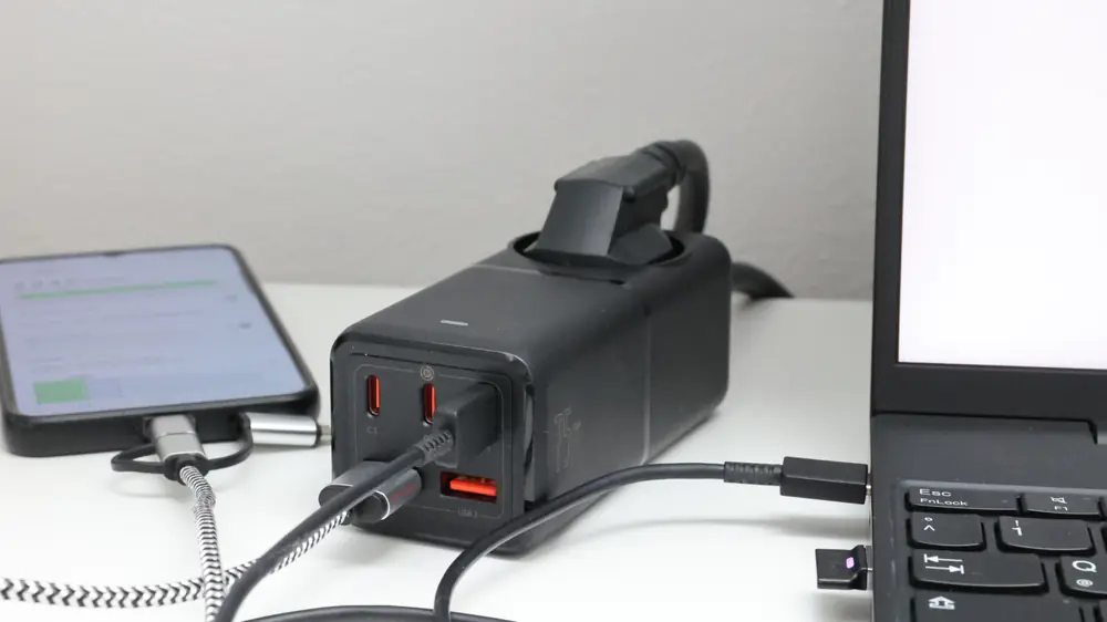 Unitec Tischsteckdose 1-fach inkl. 5x USB A/C 45+30 W 3 m