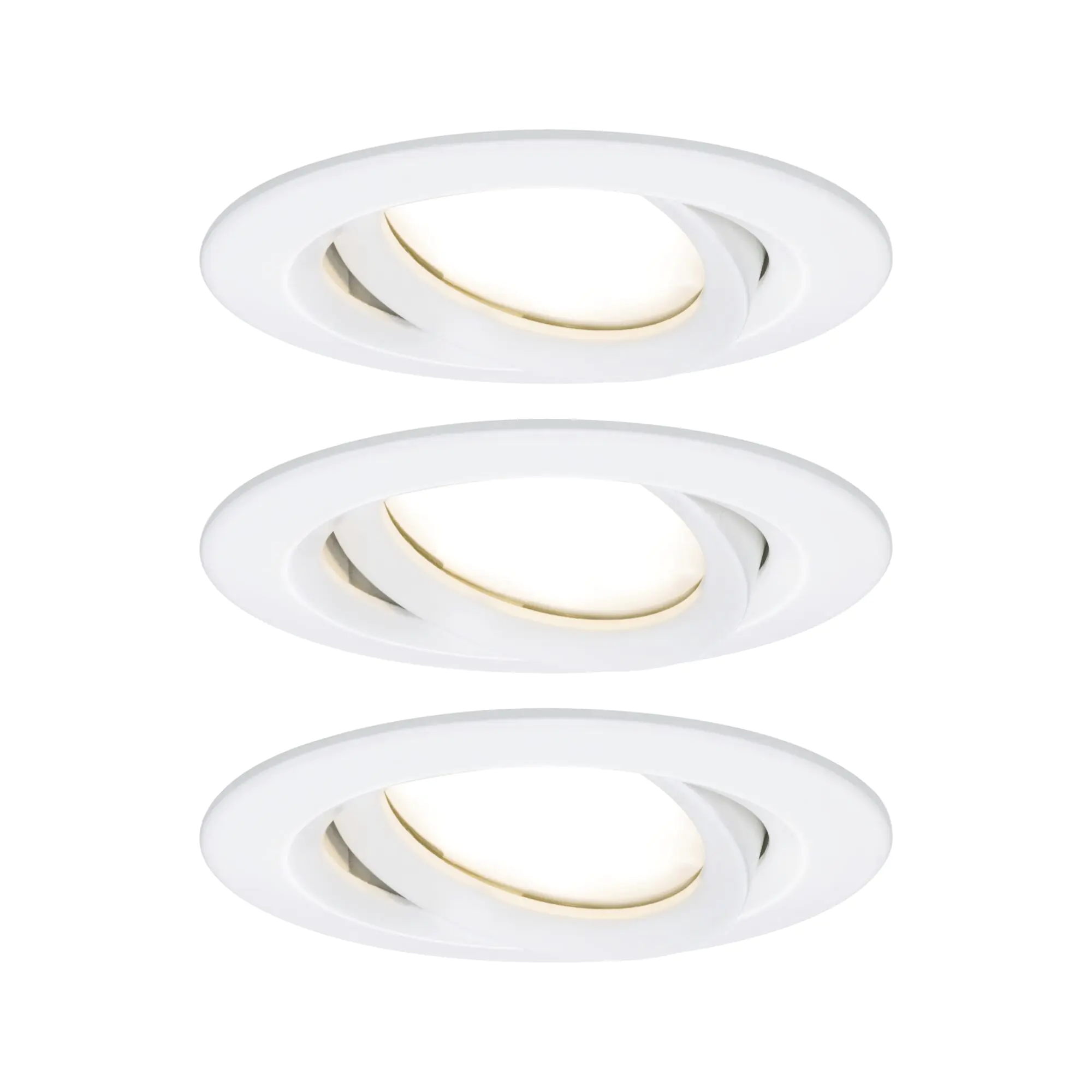 Paulmann LED Einbauleuchte Nova Plus 3er-Set weiß matt schwenkbar Ø 9,3 cm 