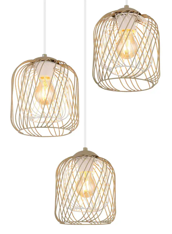 Globo Hängeleuchte Dichti 39,4 x 150 cm Ø x H sandfarben matt