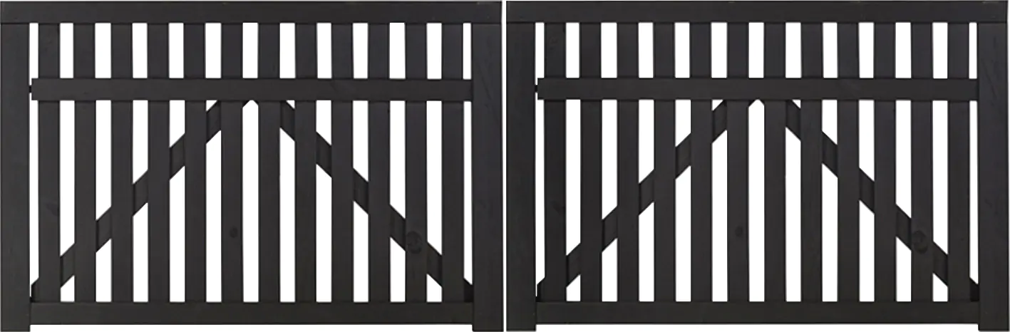 Plus Doppeltor Country 300 x 98 cm schwarz