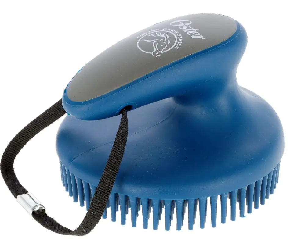 Kerbl Gumminoppenstriegel fein blau