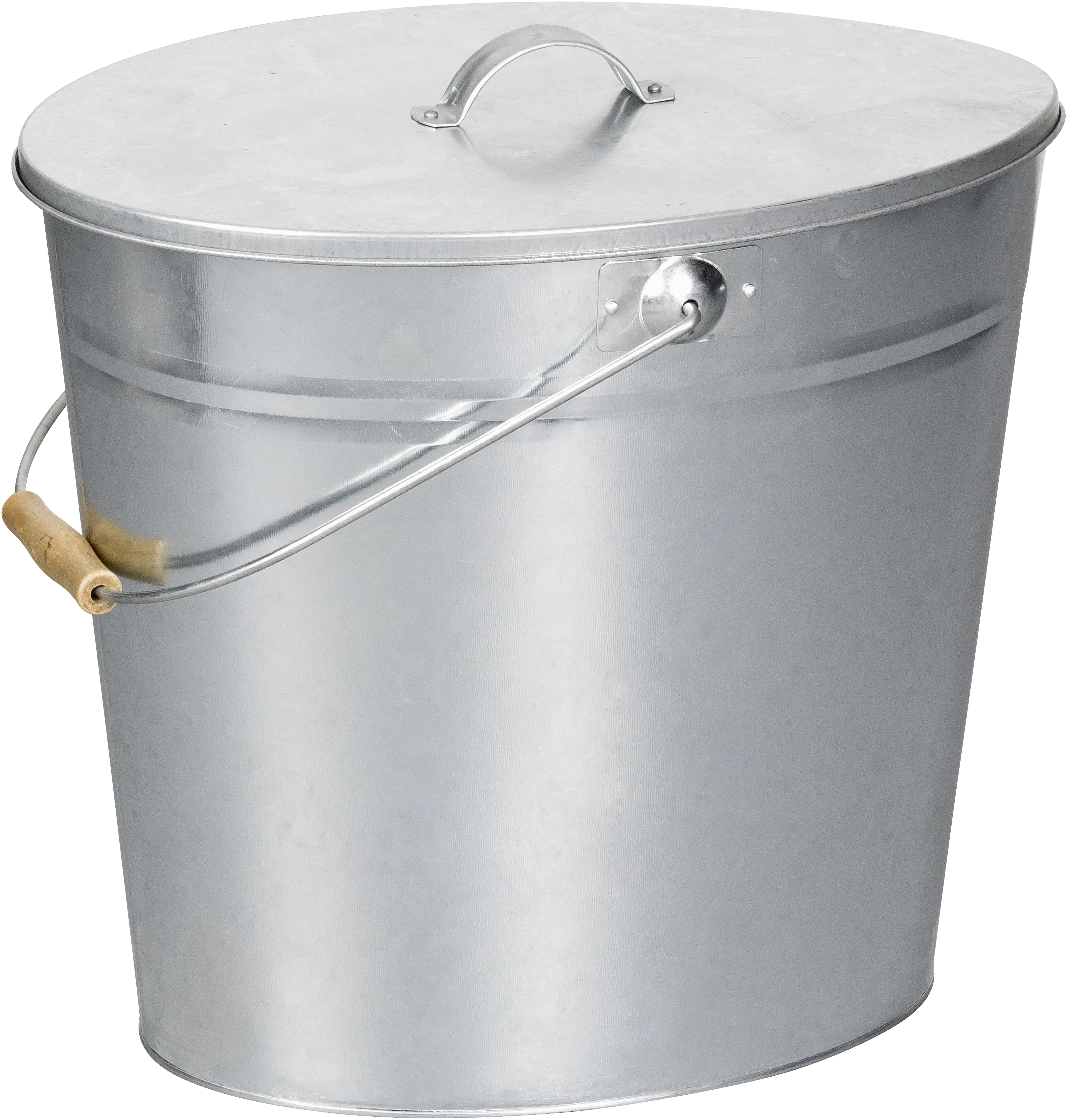 Ascheeimer mit Deckel verzinkt, 15 L Ascheeimer mit Deckel verzinkt, 15 L