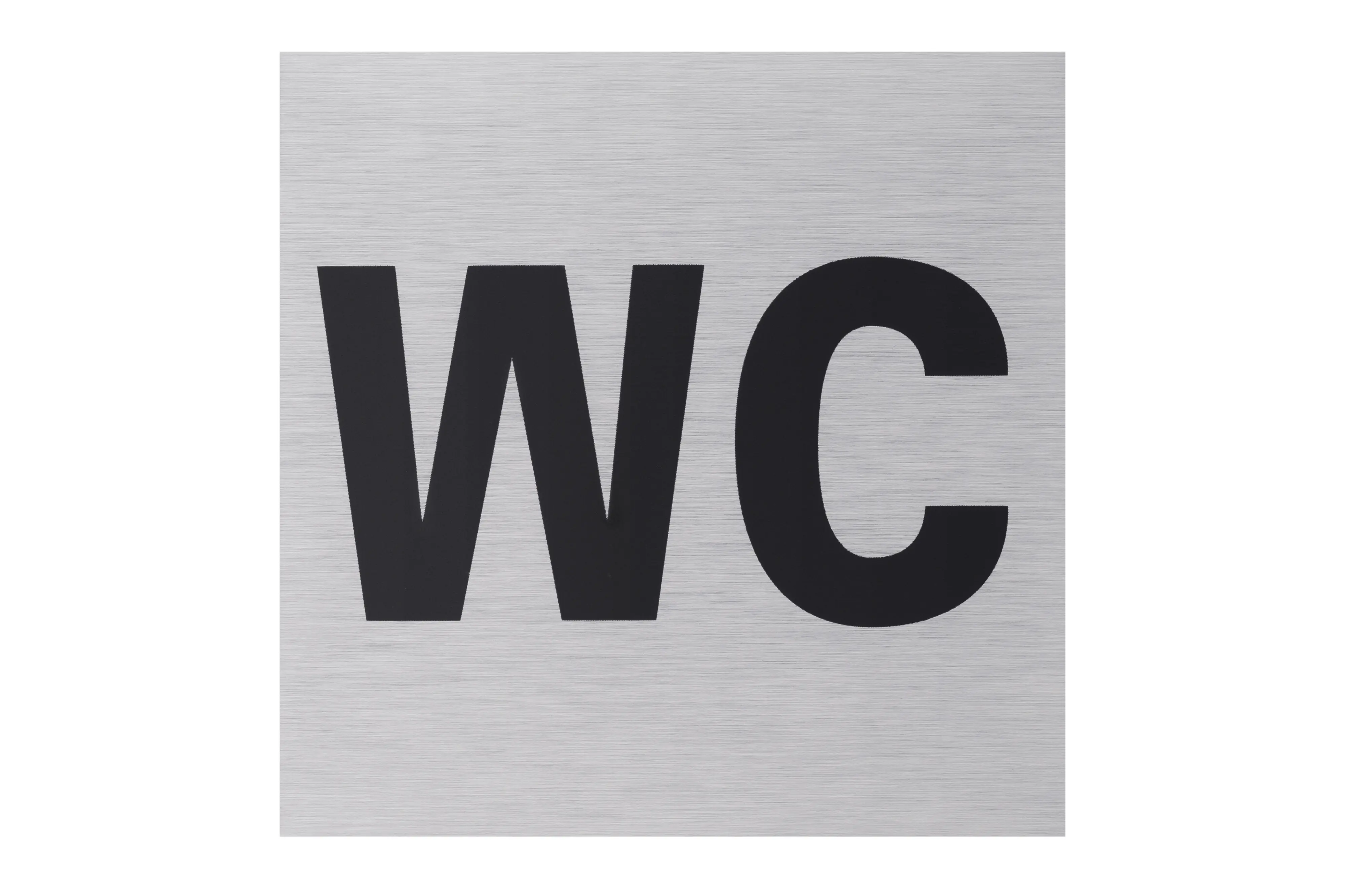 Conmetall Aufkleber WC Aluminium 8 x 8 cm edelstahl-optik