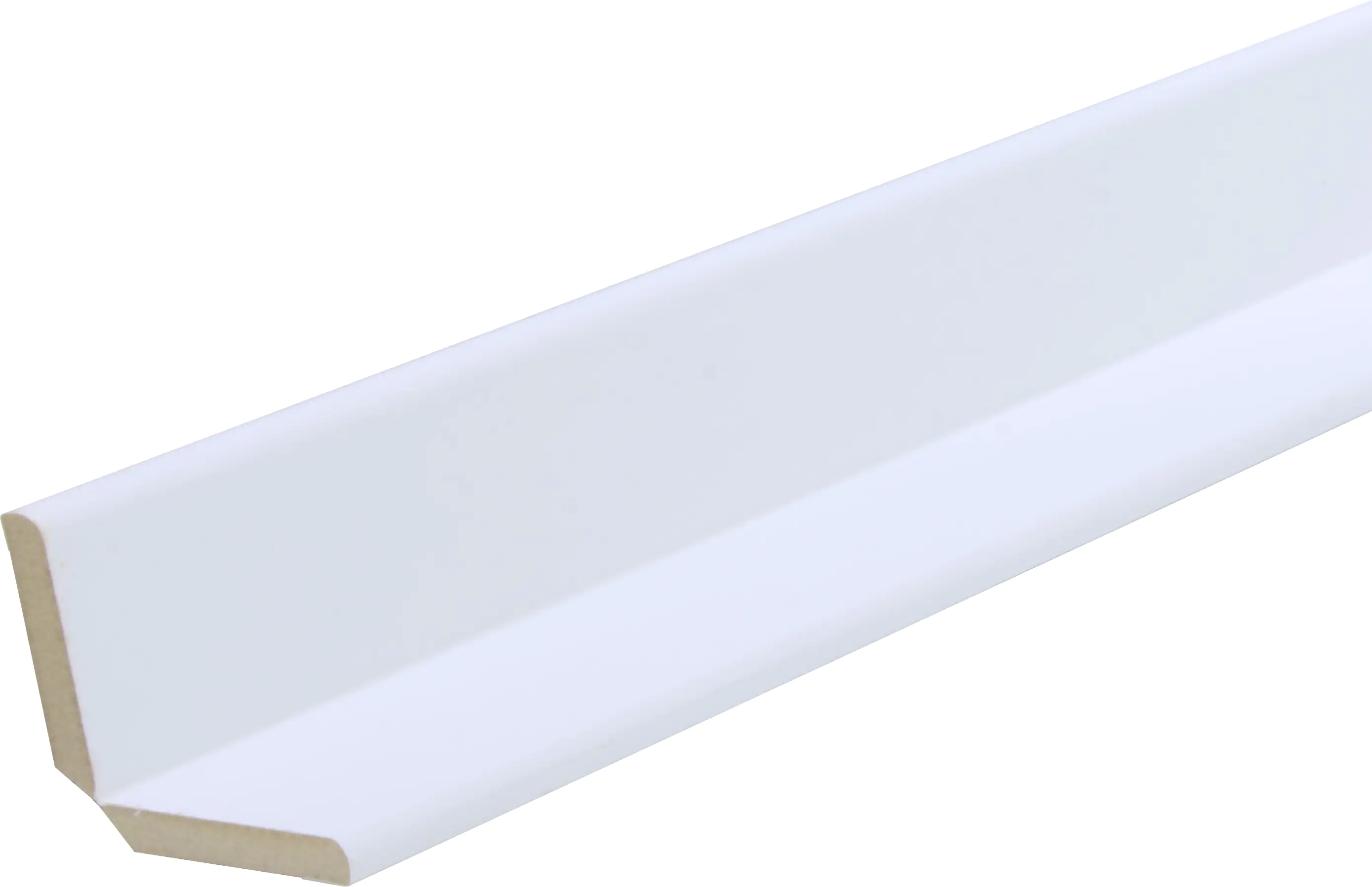 B.S. Bauprogramm Knickwinkelleiste 260 cm 28 x 28 mm Eiche brilliantweiß