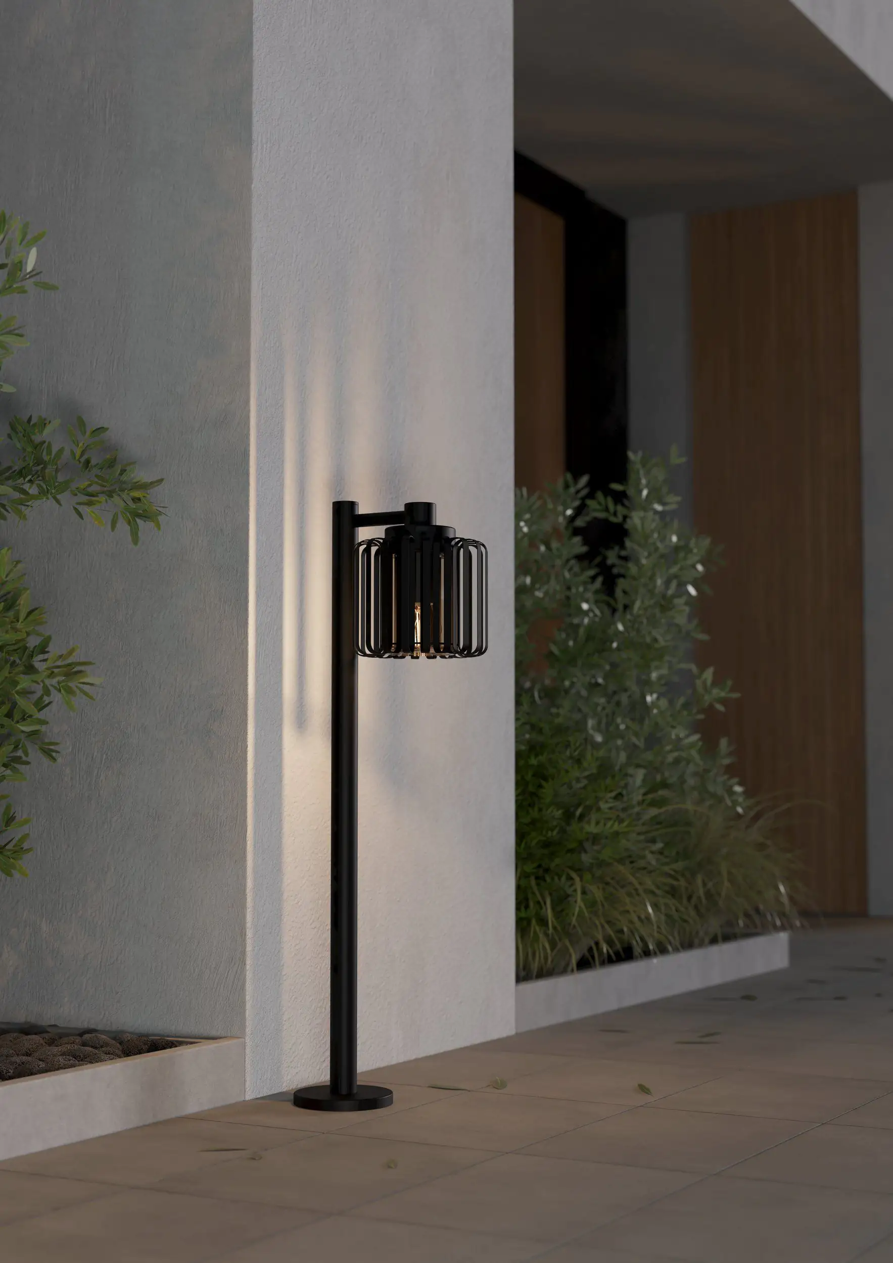 Eglo Außen-Stehleuchte Selinus schwarz 84,5 x 19 x 29 cm E27