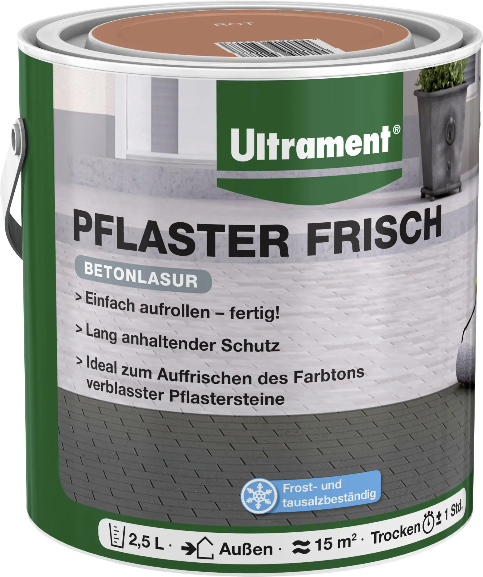 Ultrament Pflaster Frisch 2,5 L rot