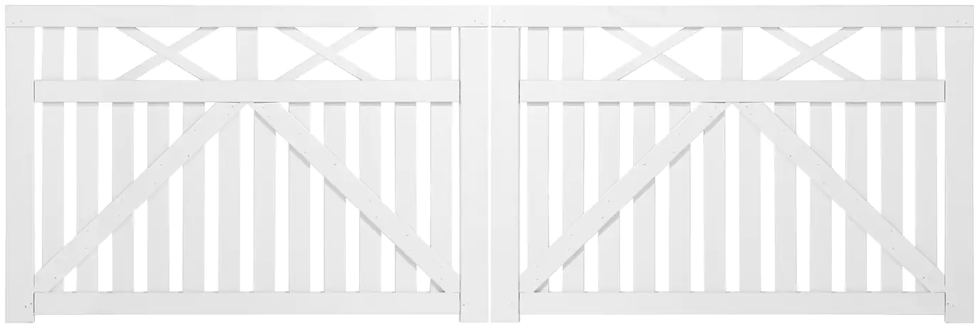 Plus Doppelzauntor Vinesse 300 x 98 cm weiß
