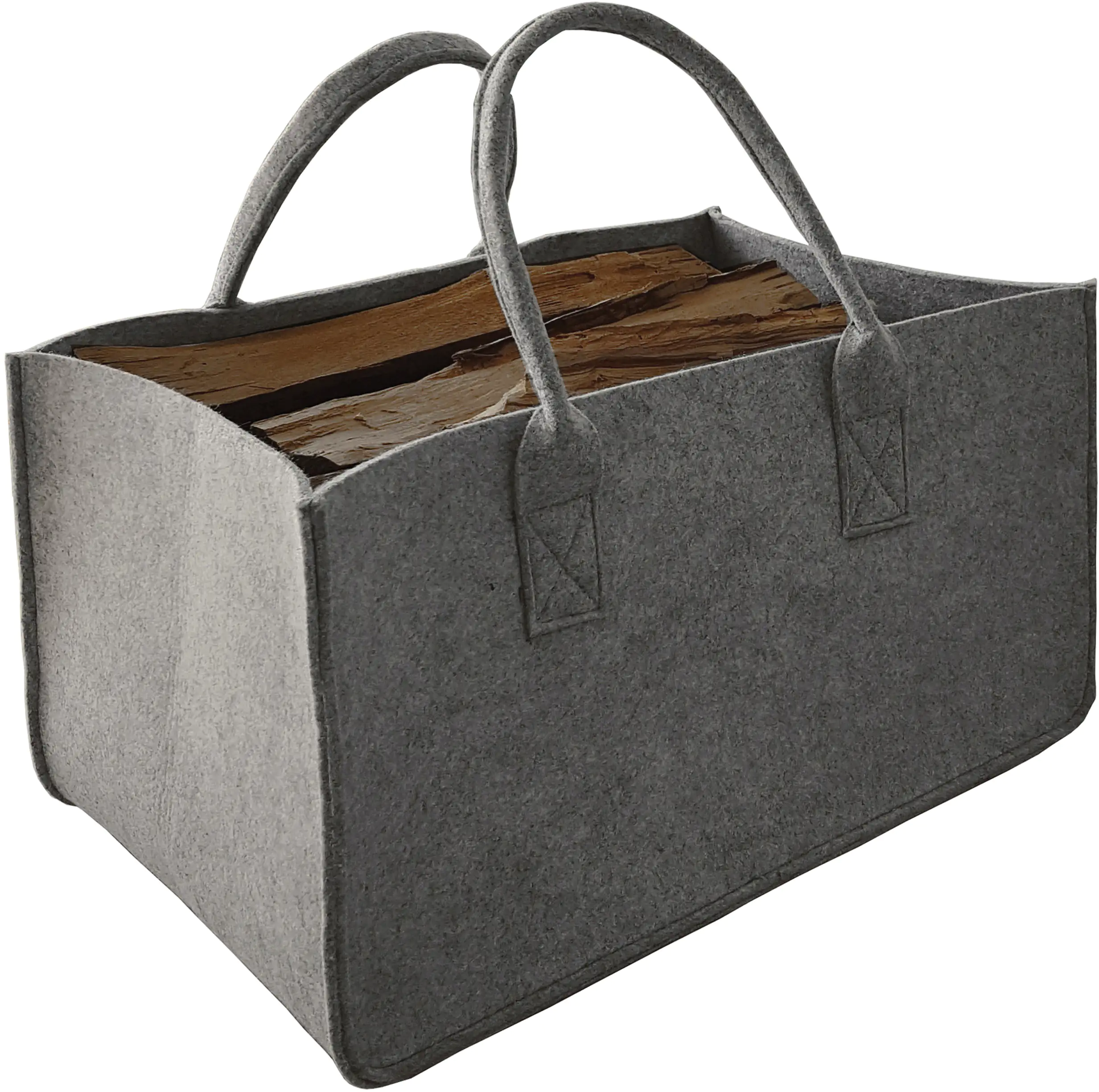 Filztasche für Holz grau HxBxT 27 x 34 x 50 cm