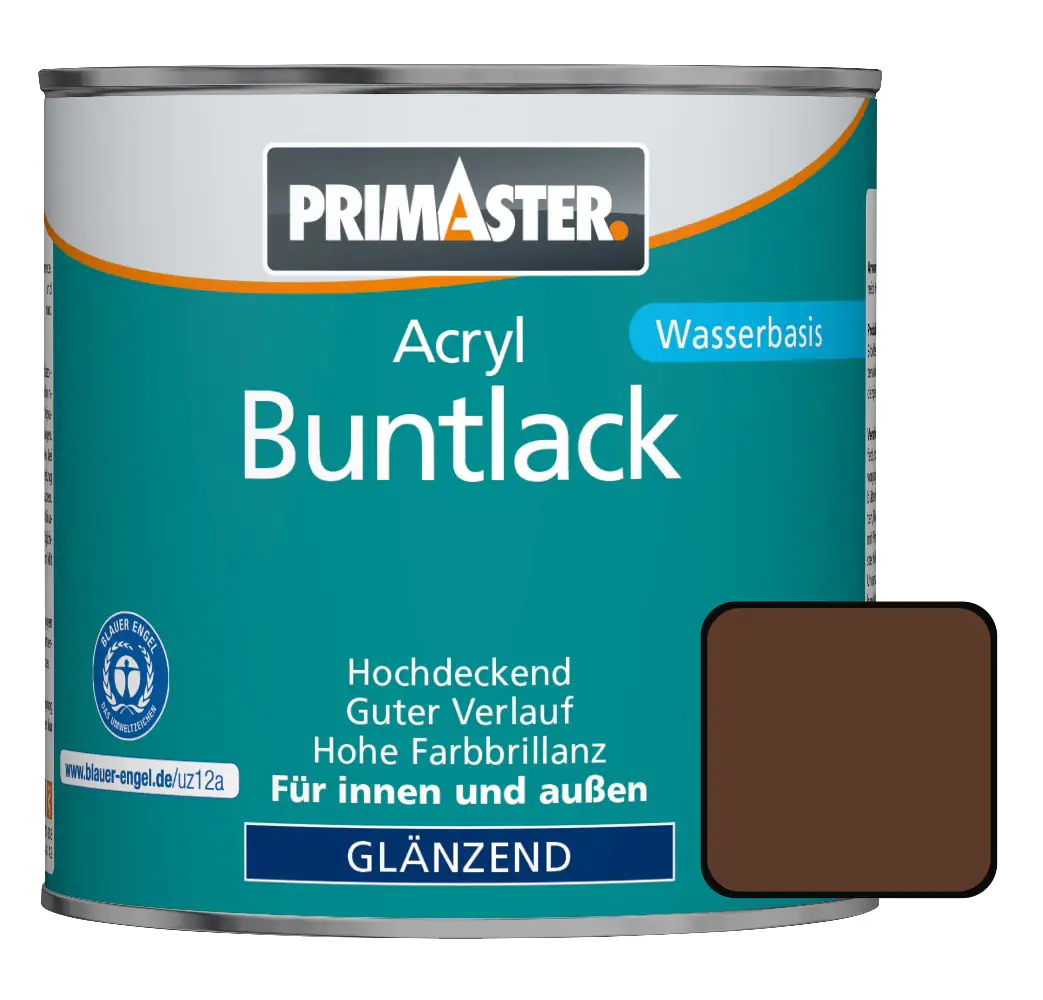 Primaster Acryl Buntlack RAL 8011 750 ml nussbraun glänzend Primaster Acryl Buntlack RAL 8011 750 ml nussbraun glänzend