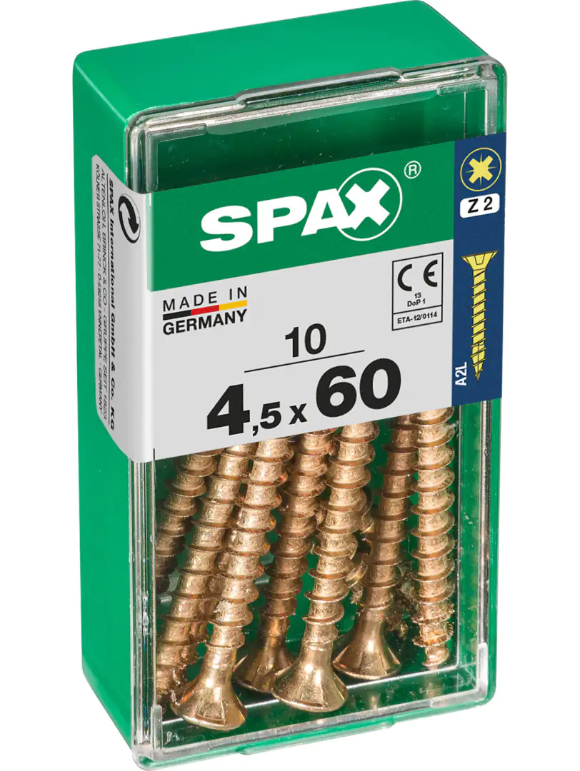 Spax Universalschrauben 4.5 x 60 mm PZ 2 - 10 Stk.