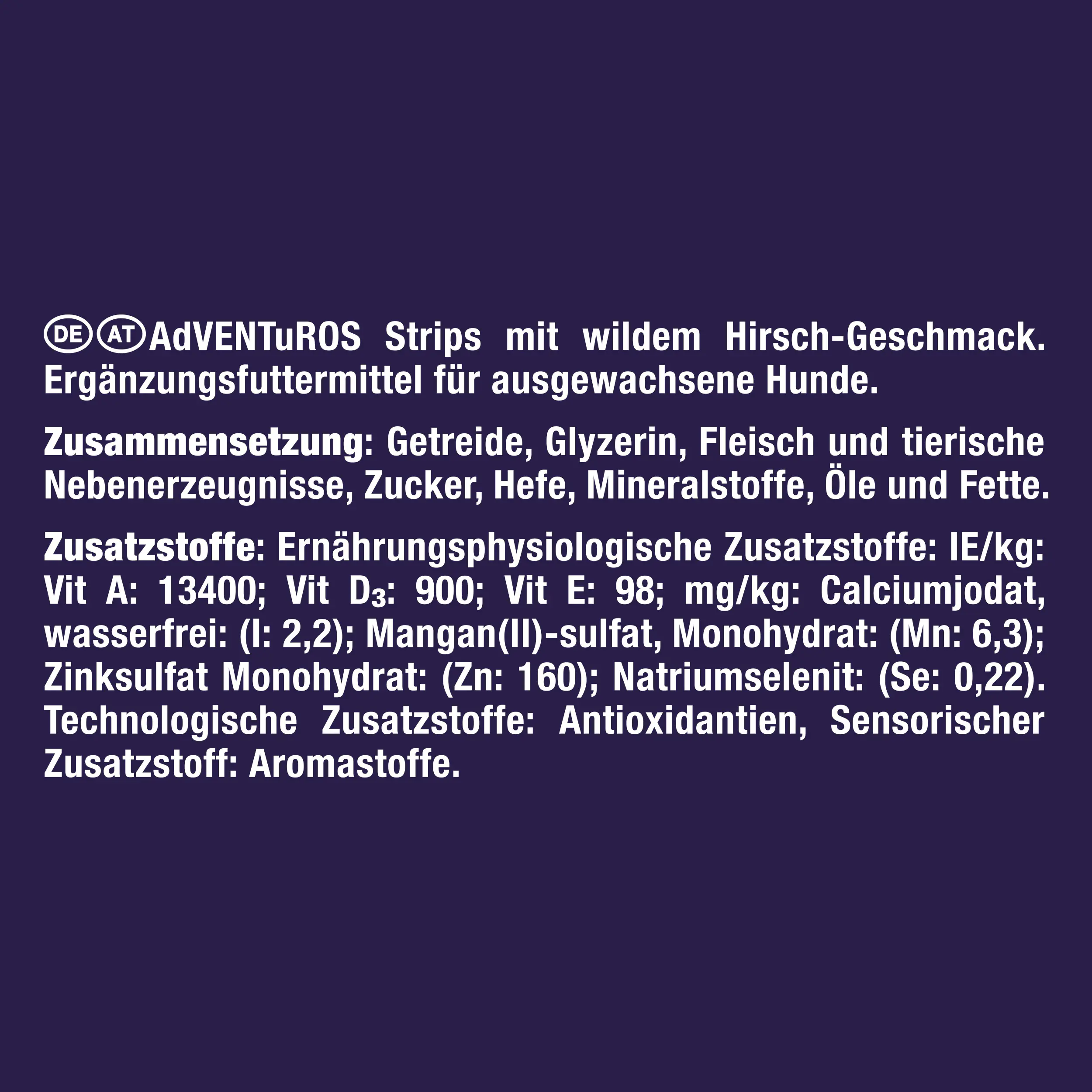 Adventuros mit Hirschgeschmack 90 g