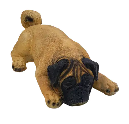 Dekofigur Mops liegend 18 x 26 x 40 cm