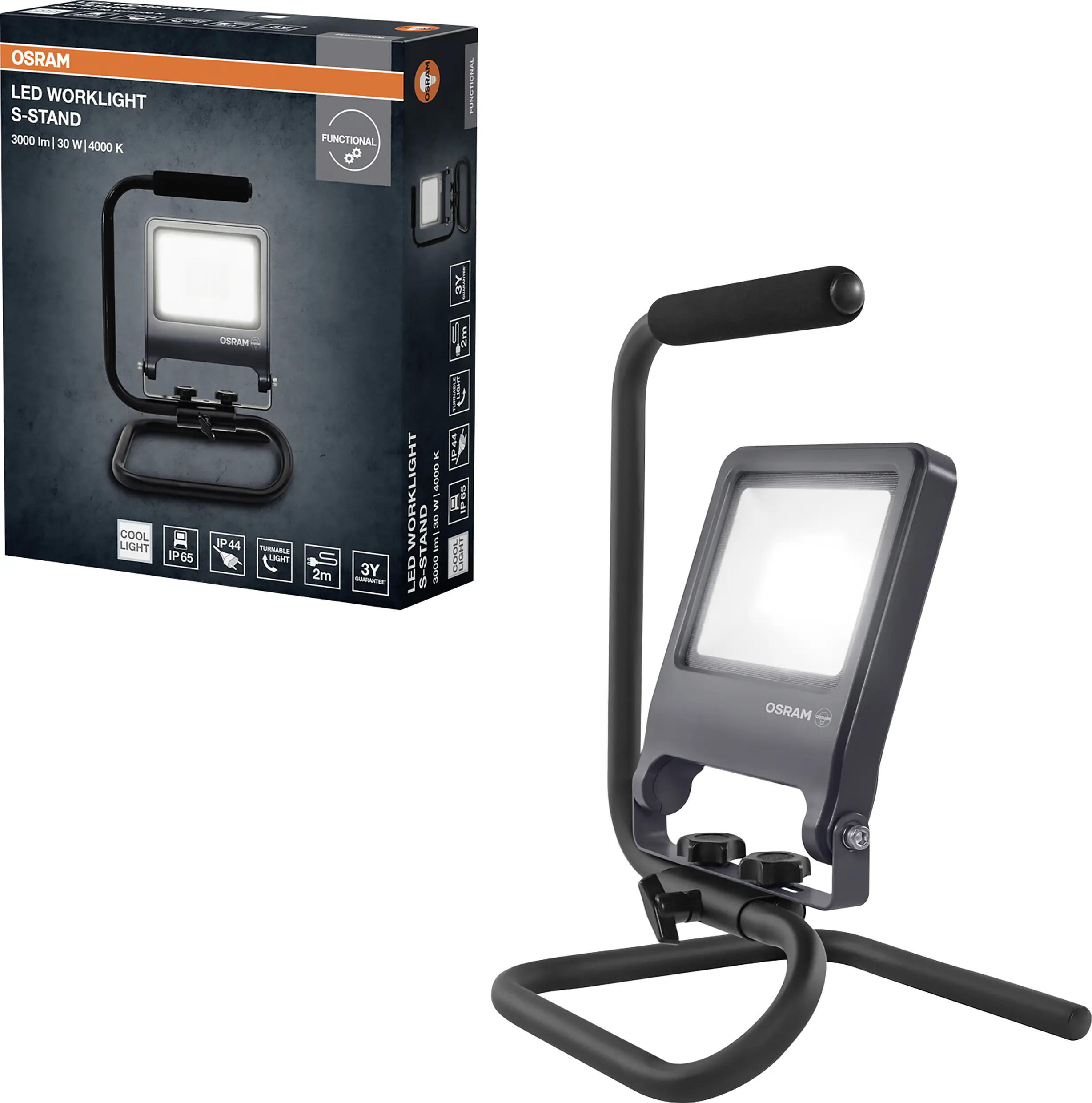 Osram LED Arbeitsleuchte 30 W Schwenkkabel dunkelgrau