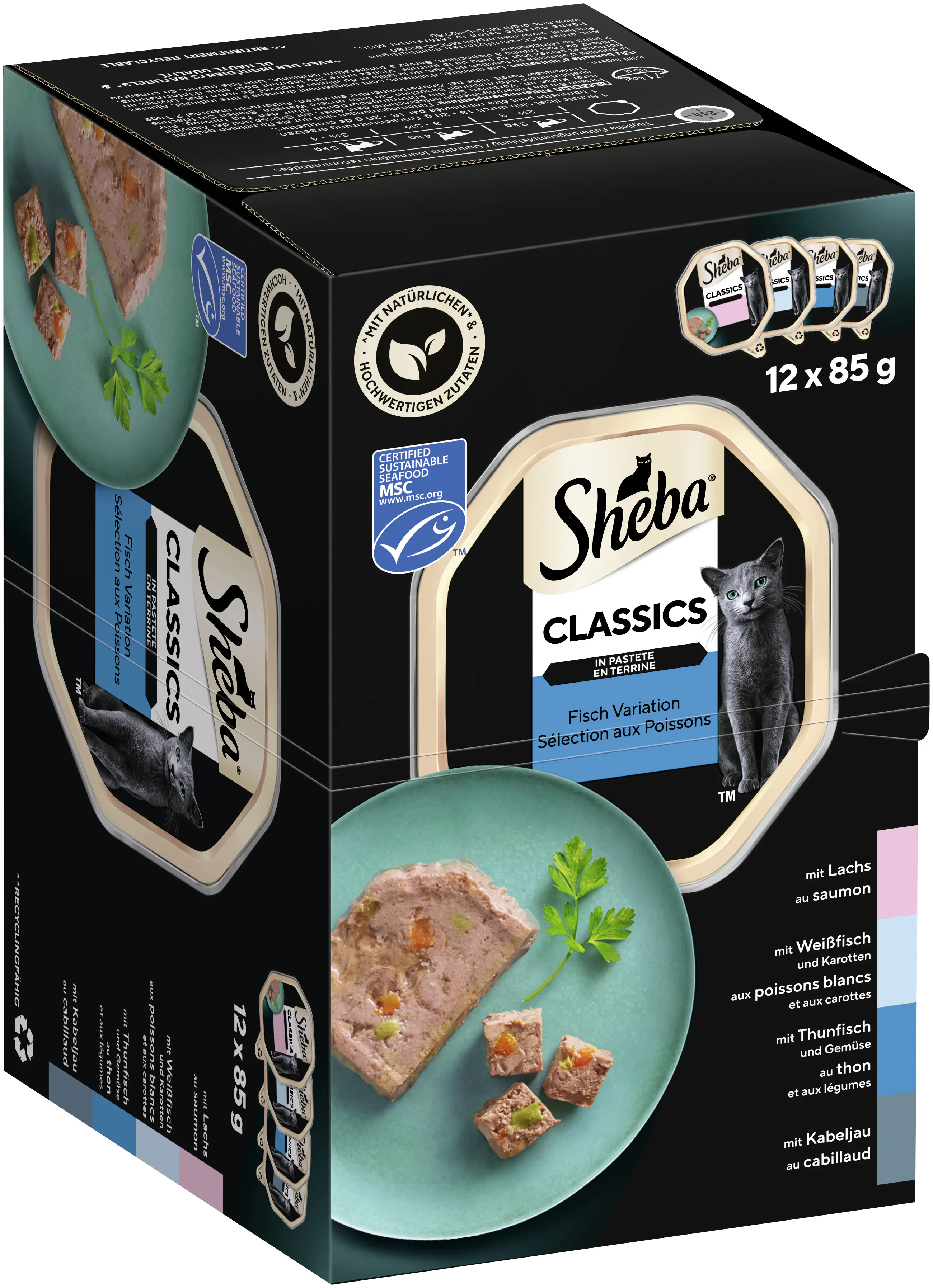 Sheba Sauce Collection Katzennassfutter Adult MSC 12 x 85 g Fisch Variationen Sheba Sauce Collection Katzennassfutter Adult MSC 12 x 85 g Fisch Variationen