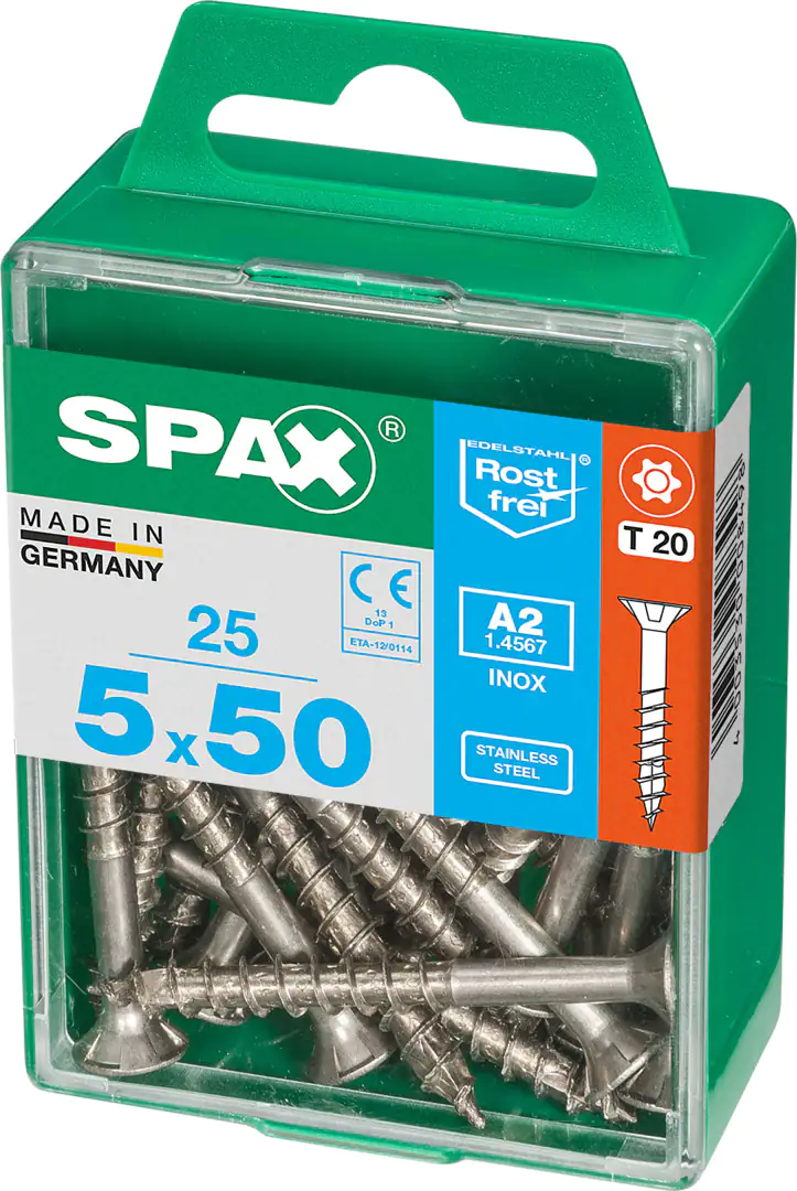 Spax Universalschrauben 5.0 x 50 mm TX 20 Senkkopf - 25 Stk.