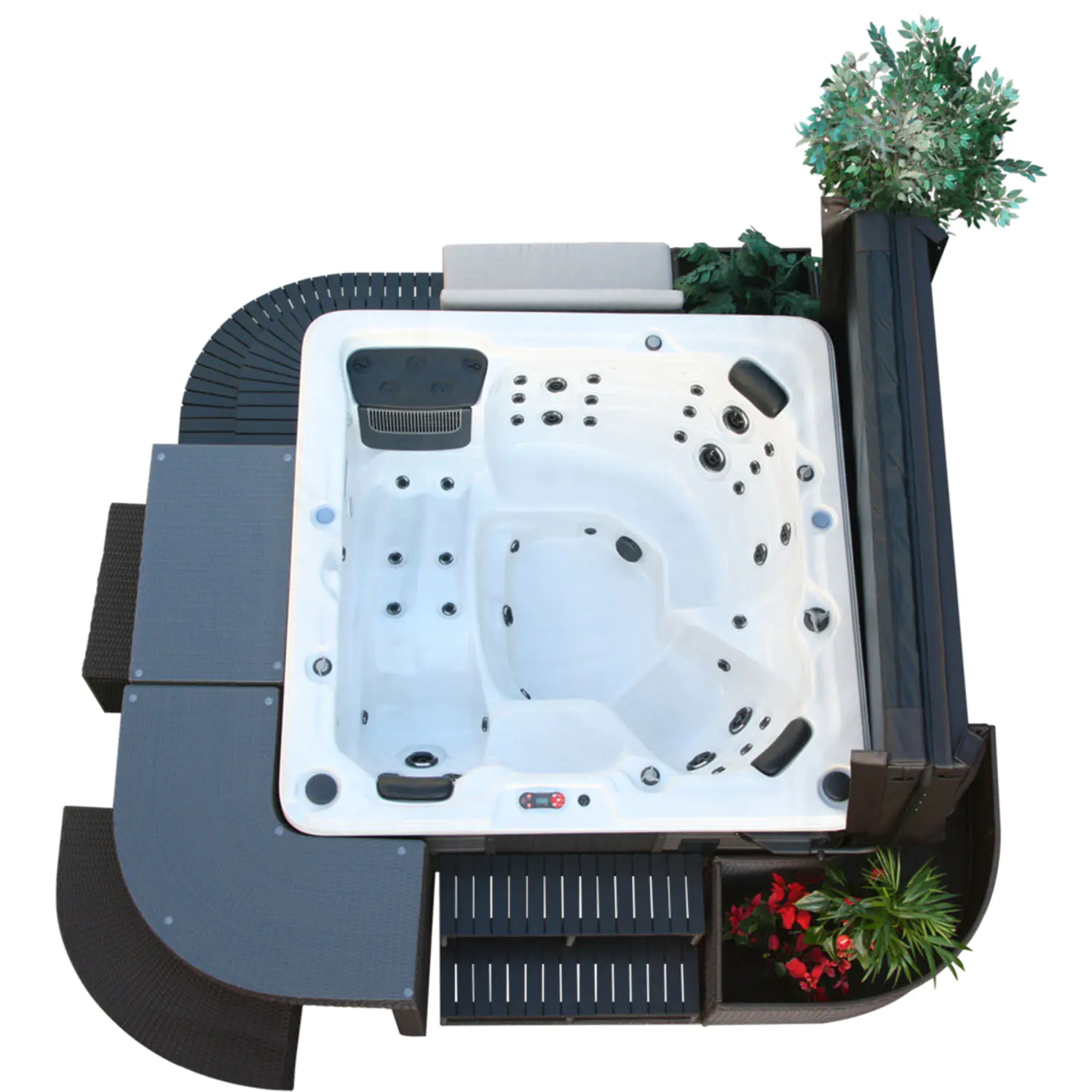Canadian Spa Pflanzenkorb - für quadratische Whirlpools dunkelbraun Canadian Spa Pflanzenkorb - für quadratische Whirlpools dunkelbraun