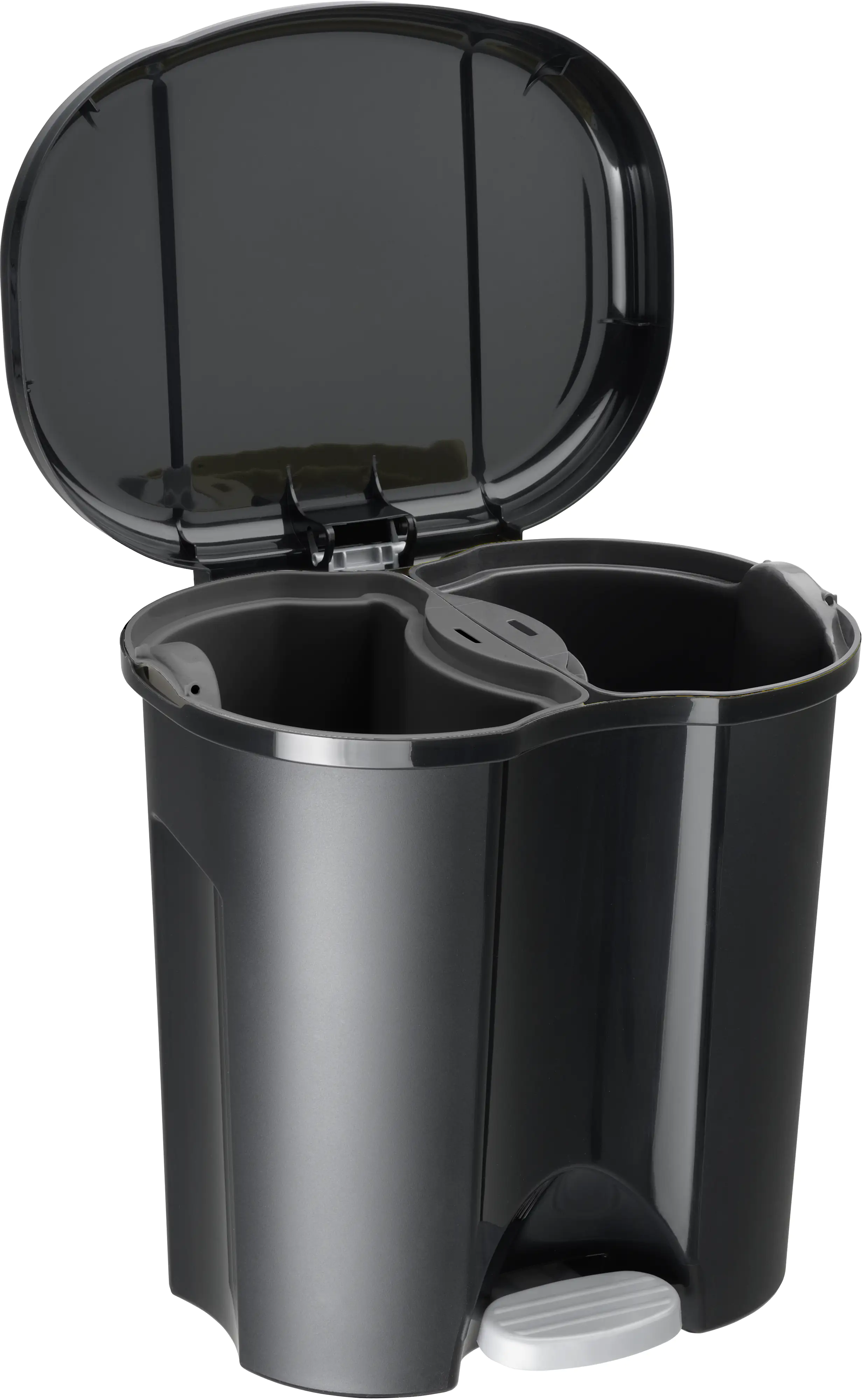 Rotho Abfalleimer Duo schwarz 2 x 10 L Rotho Abfalleimer Duo schwarz 2 x 10 L