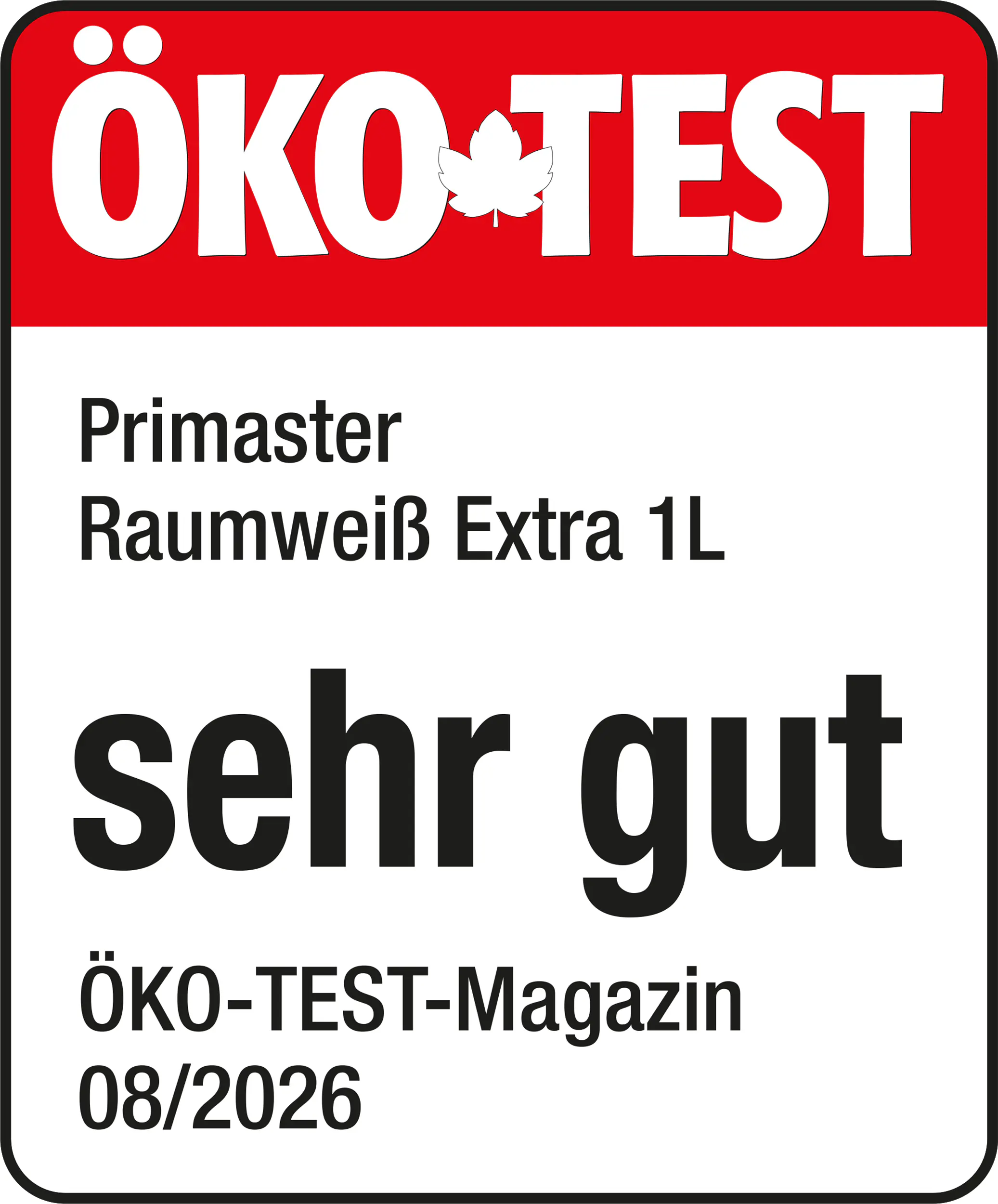 Primaster Raumweiß Extra Wandfarbe matt weiß konservierungsmittelfrei 1 L
