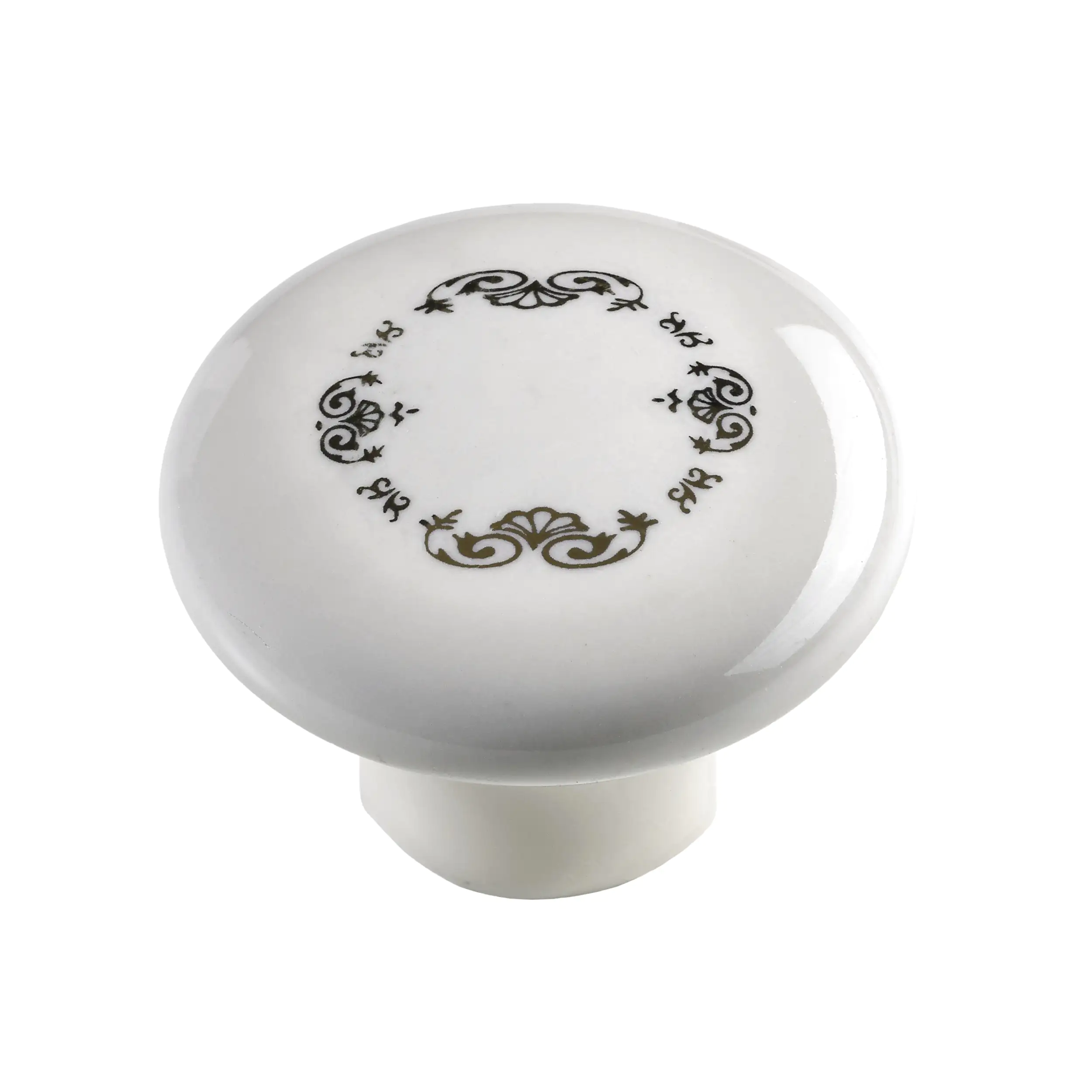 Hettich Möbelknopf Keramik weiß mit schwarzem Muster Ø 38,0 mm - 1 Stück Hettich Möbelknopf Keramik weiß mit schwarzem Muster Ø 38,0 mm - 1 Stück