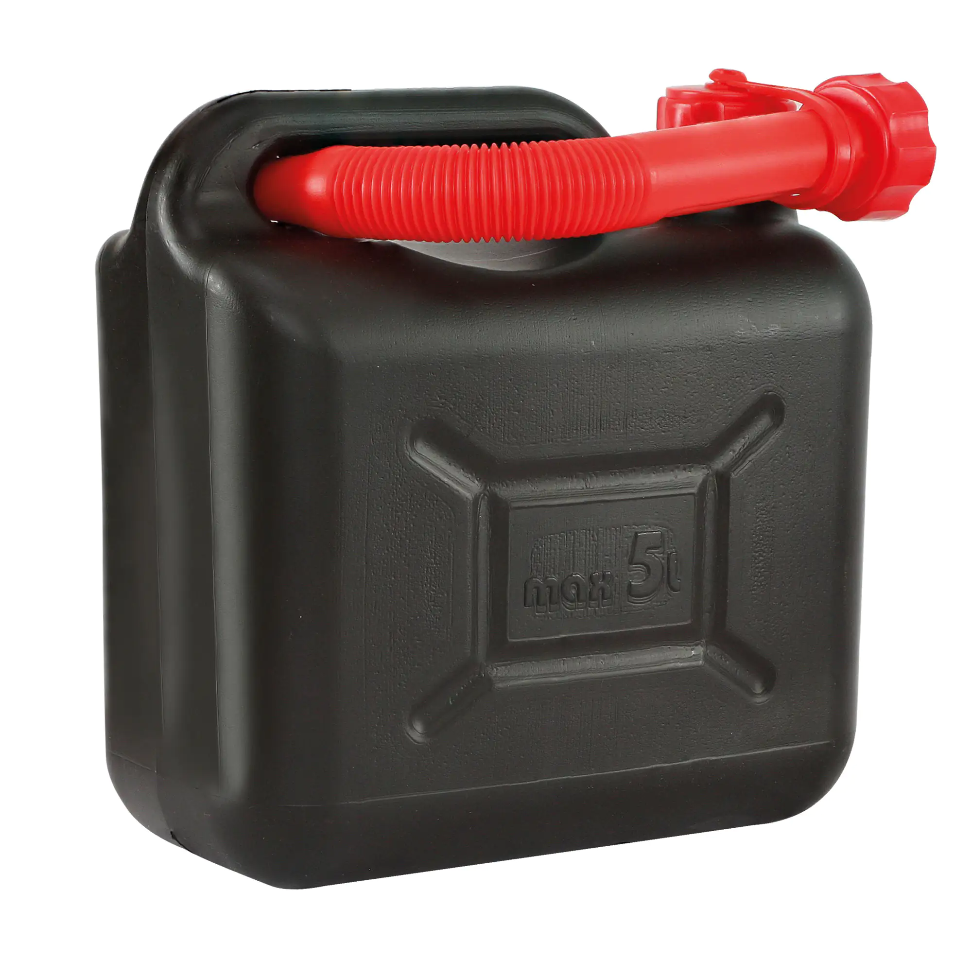 Benzinkanister 5 Liter Volumen Kunststoff schwarz