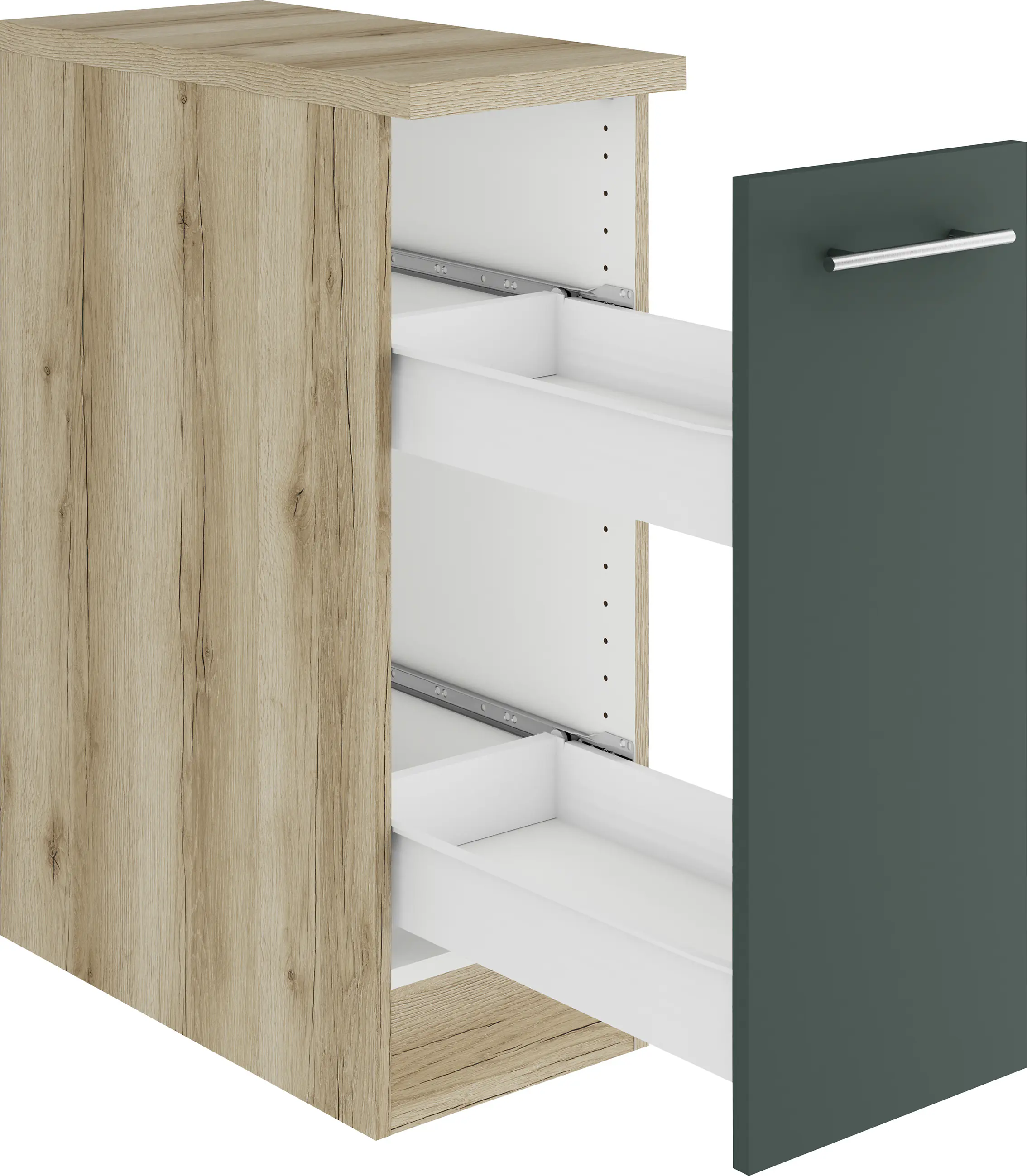 Optifit Unterschrank Savona 405 steingrün/eiche 30 cm