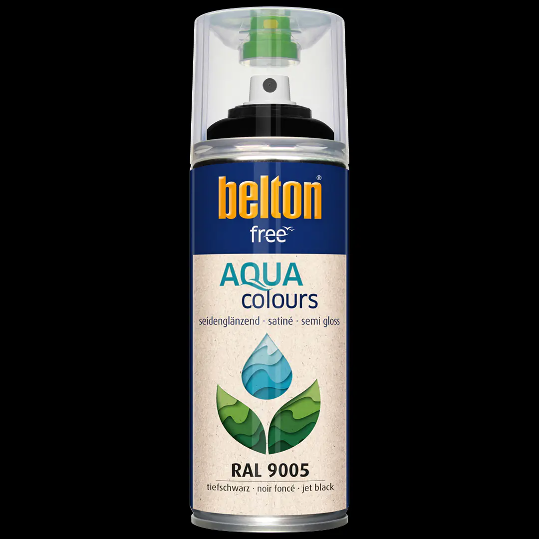 belton free Lackspray AQUAcolours 400 ml tiefschwarz seidenglanz
