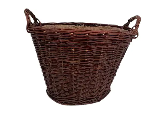 Aufbewahrungskorb Kiepe braun mit Jute groß Aufbewahrungskorb Kiepe braun mit Jute groß