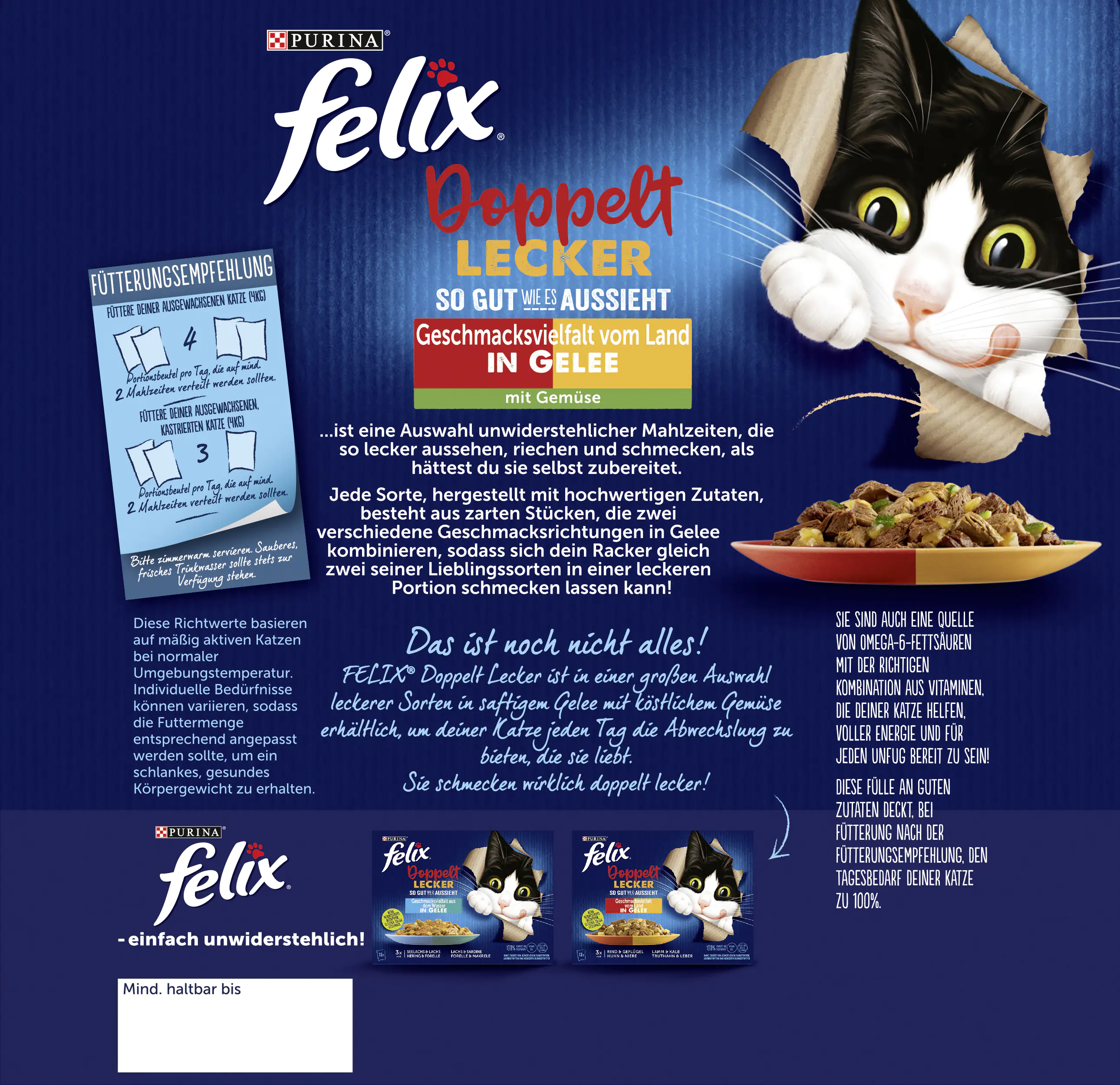 Felix So gut wie es aussieht Doppelt Lecker Fleisch mit Gemüse 24x 85g