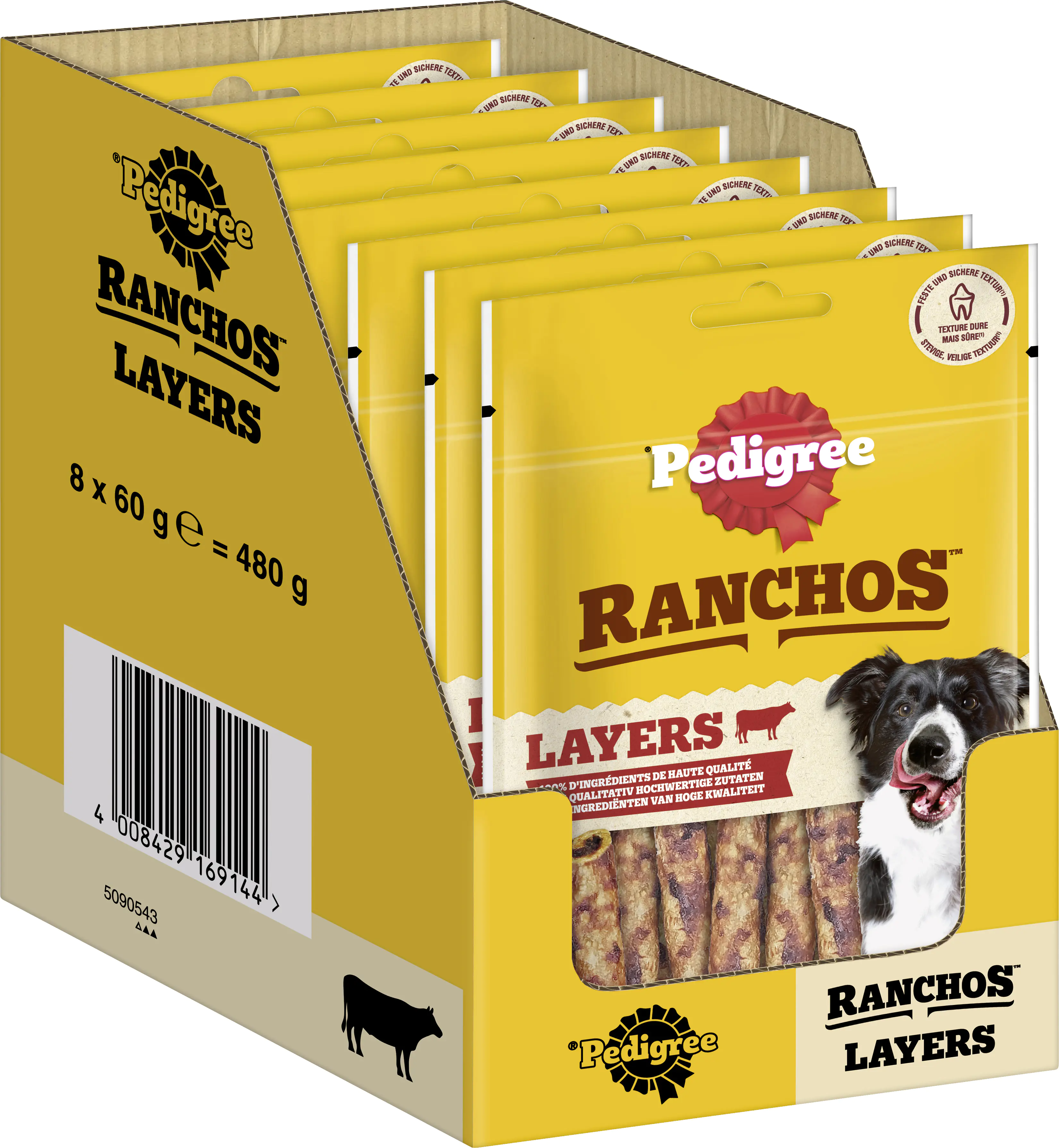 Pedigree Ranchos Hundeleckerli Layers mit Rind 60 g