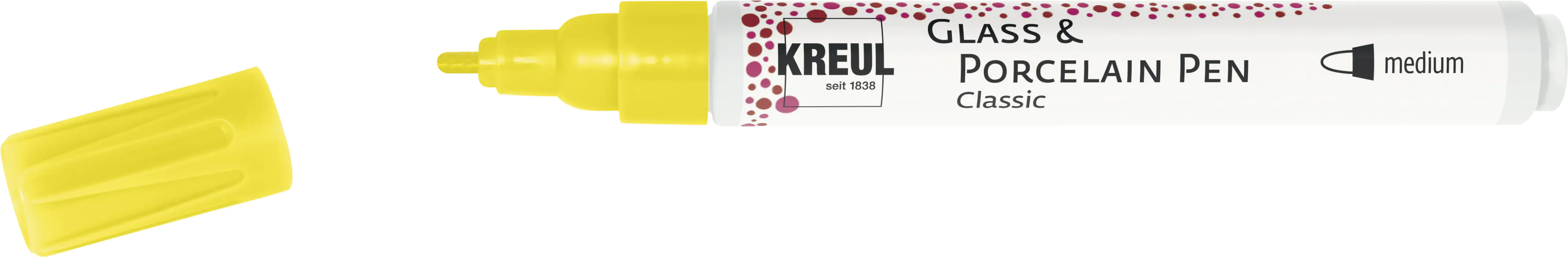 Kreul Glass & Porcelain Pen Classic signalgelb 2 - 4 mm Kreul Glass & Porcelain Pen Classic signalgelb 2 - 4 mm