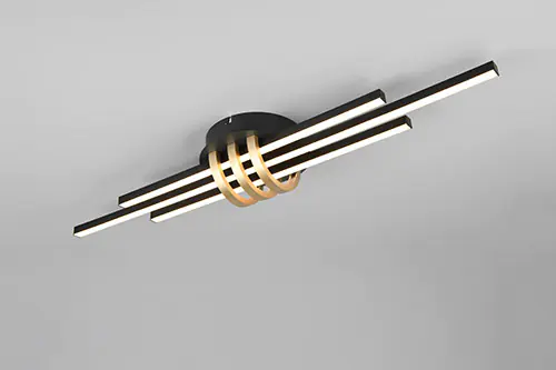 Trio Leuchten LED Deckenleuchte Cinto 25W schwarz, gold