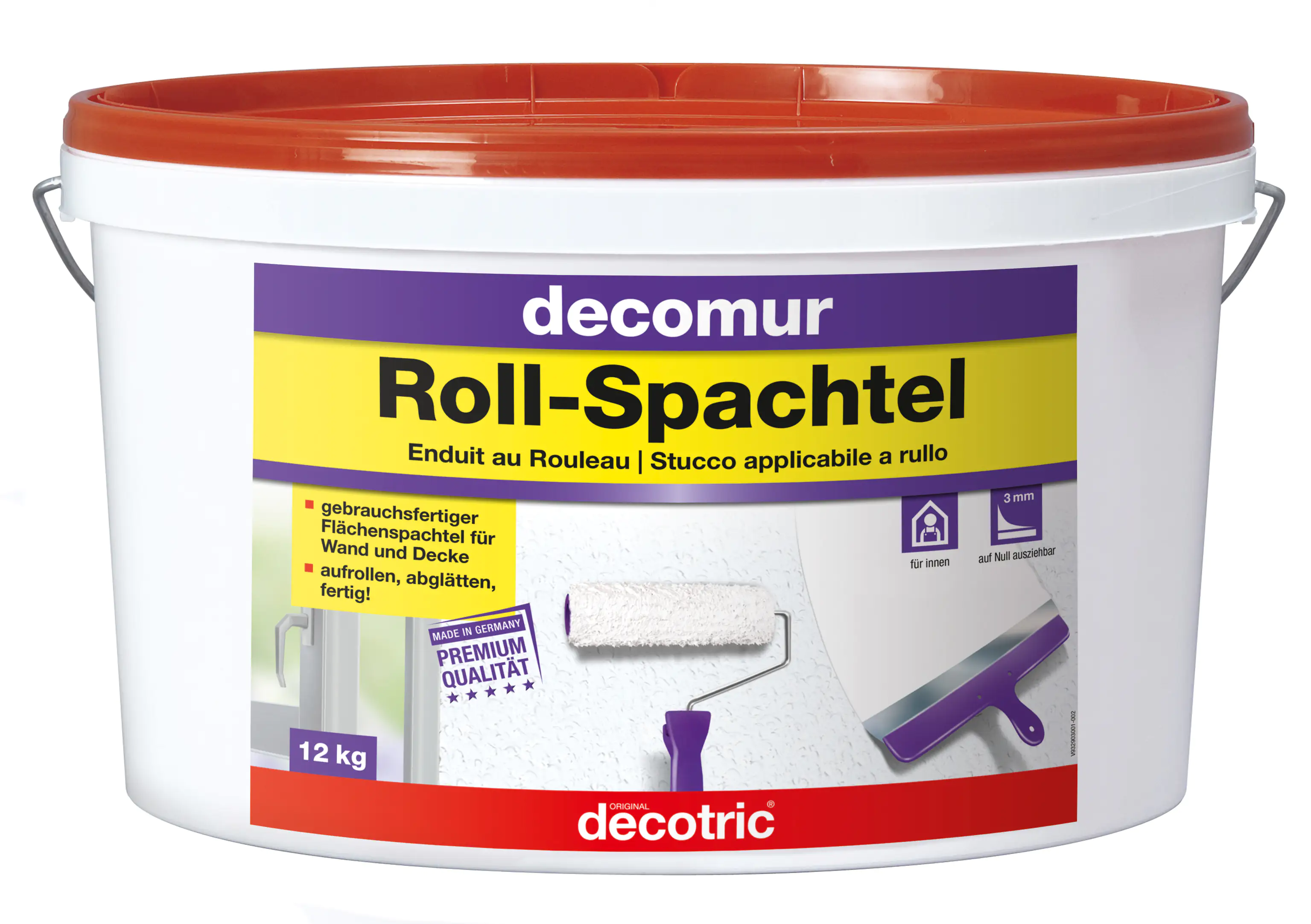 Decotric Glatte Wand Roll-Spachtel 12 kg