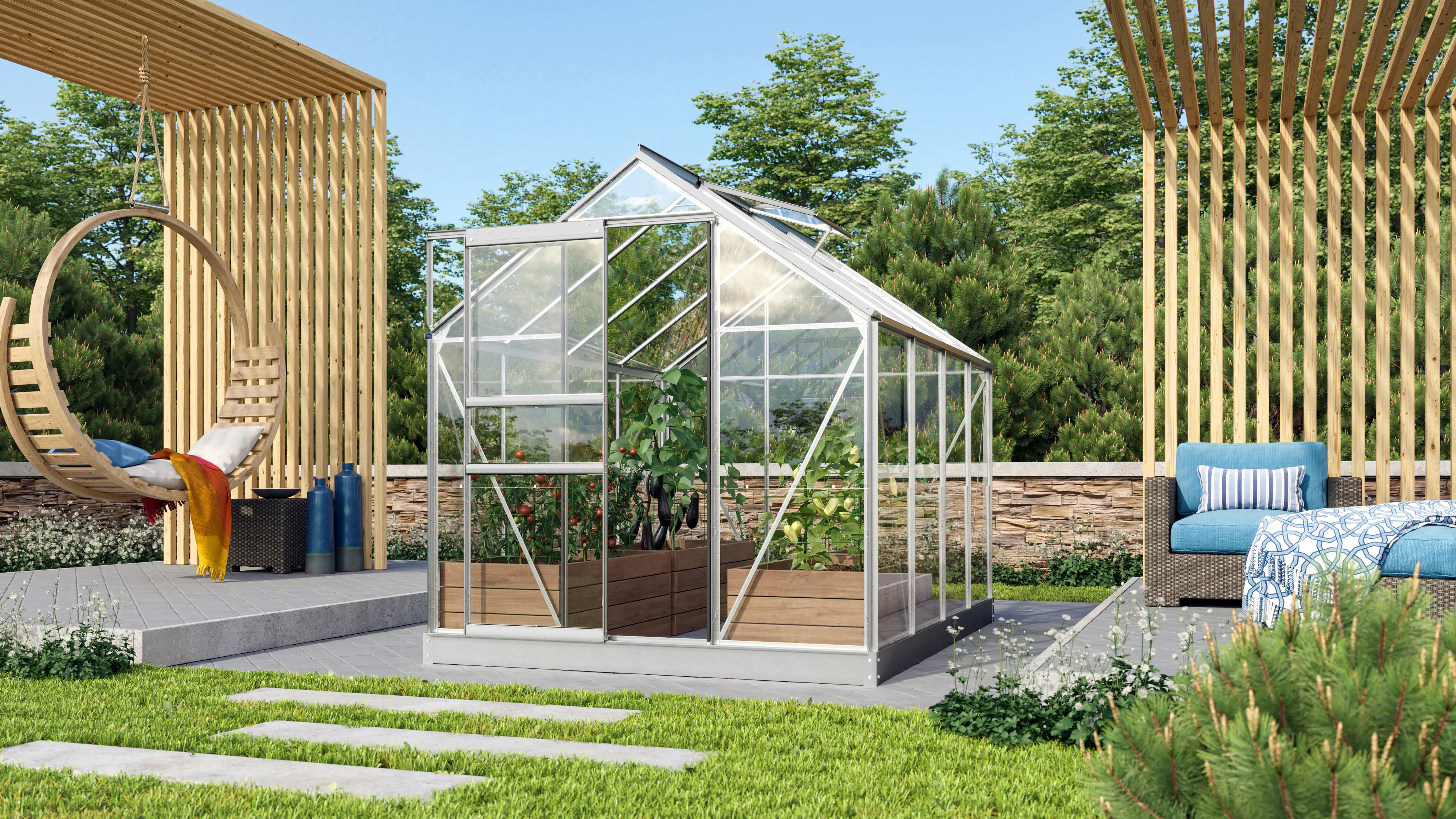 Vitavia Gewächshaus Venus 5000 192 x 254 cm 3 mm Sicherheitsglas