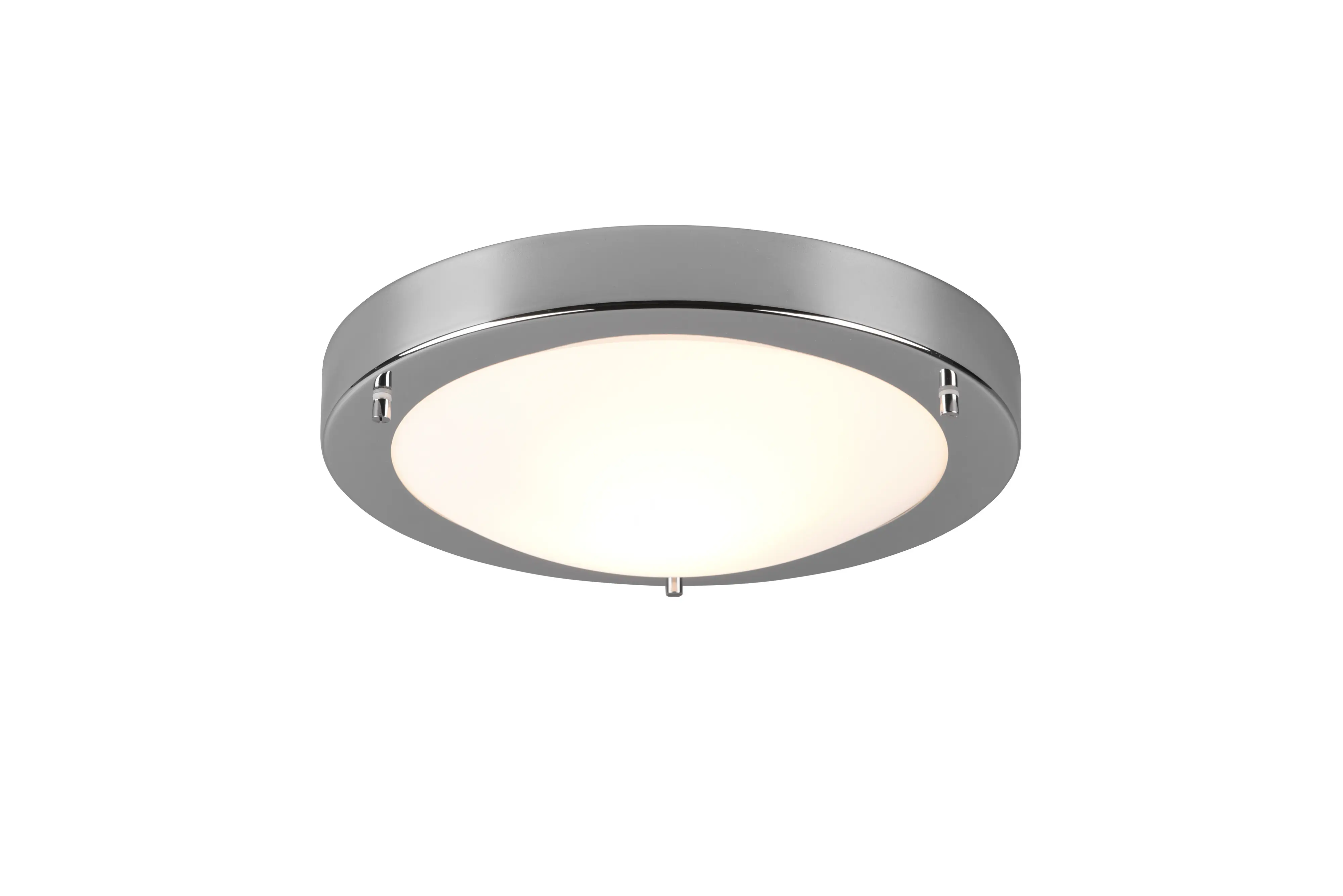 Trio Bad Deckenleuchte Condus Ø31cm E27 chrom max. 60 W Glas weiss