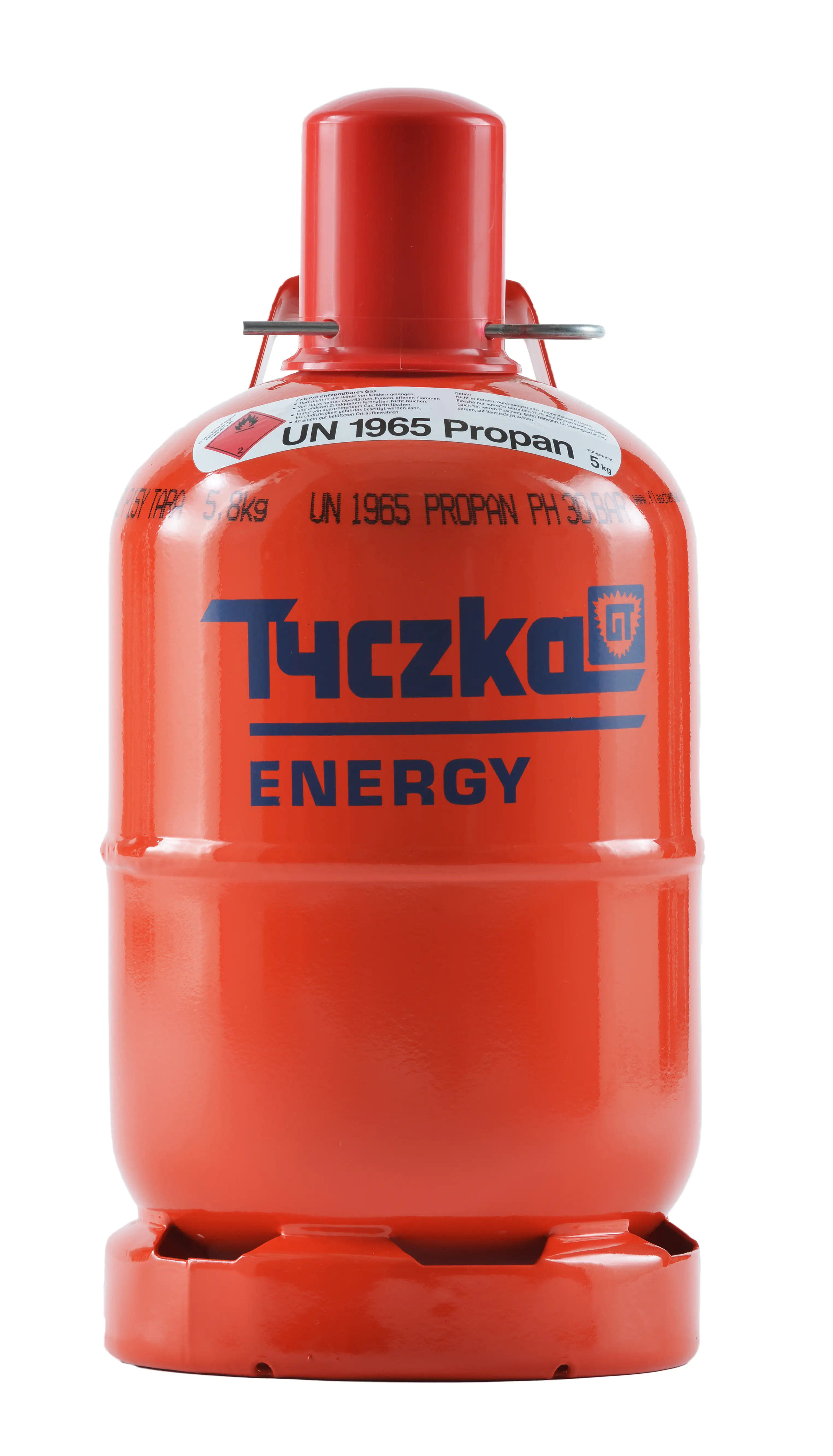 Tyczka Propangas 5 kg rot Flasche + Füllung Pfandflasche inkl. Füllung