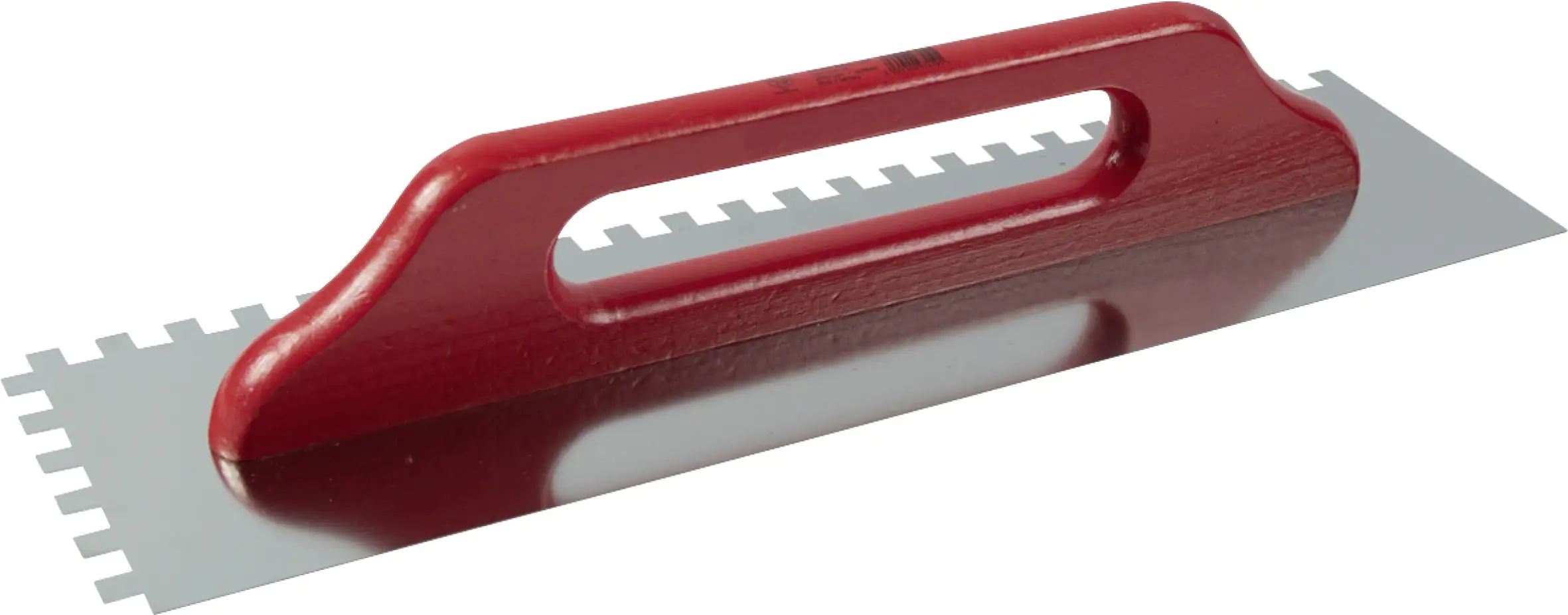 Zahnglättekelle 480 x 130 mm Zahnung 10 x 10 mm Stahl