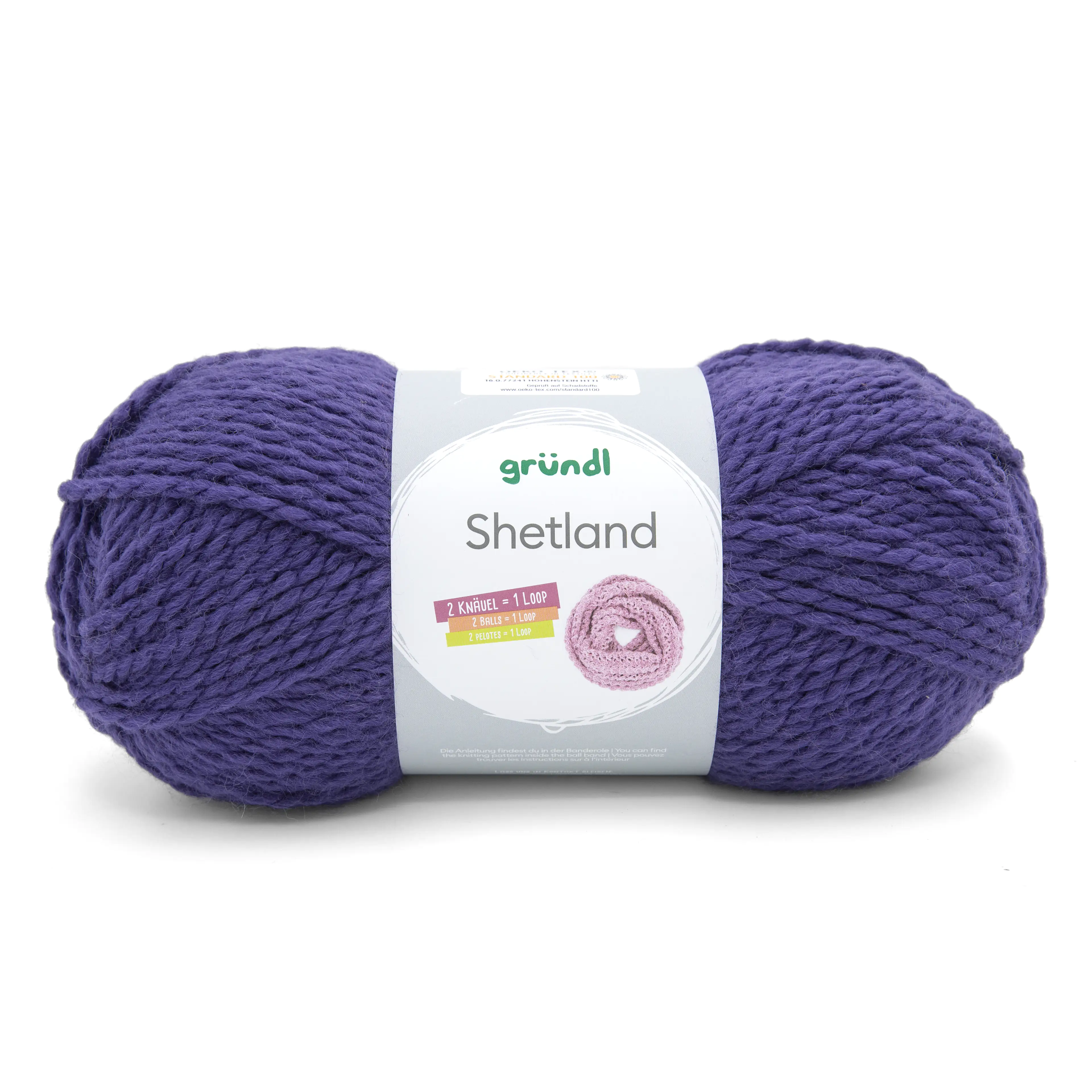 Gründl Wolle Shetland,100 g, lila Gründl Wolle Shetland,100 g, lila