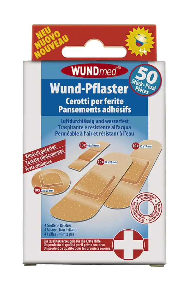 Wundmed Wundpflaster Strips wasserabweisend verschiedene größen 50 Stück