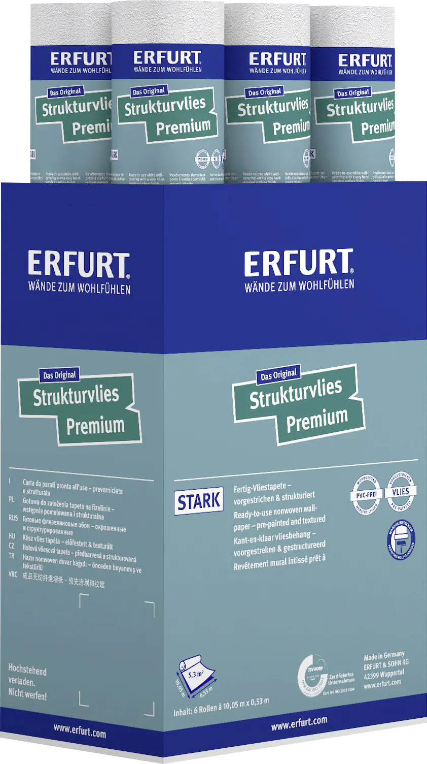 Erfurt Vliestapete Premium 504 weiß 10,05 x 0,53 m Erfurt Vliestapete Premium 504 weiß 10,05 x 0,53 m