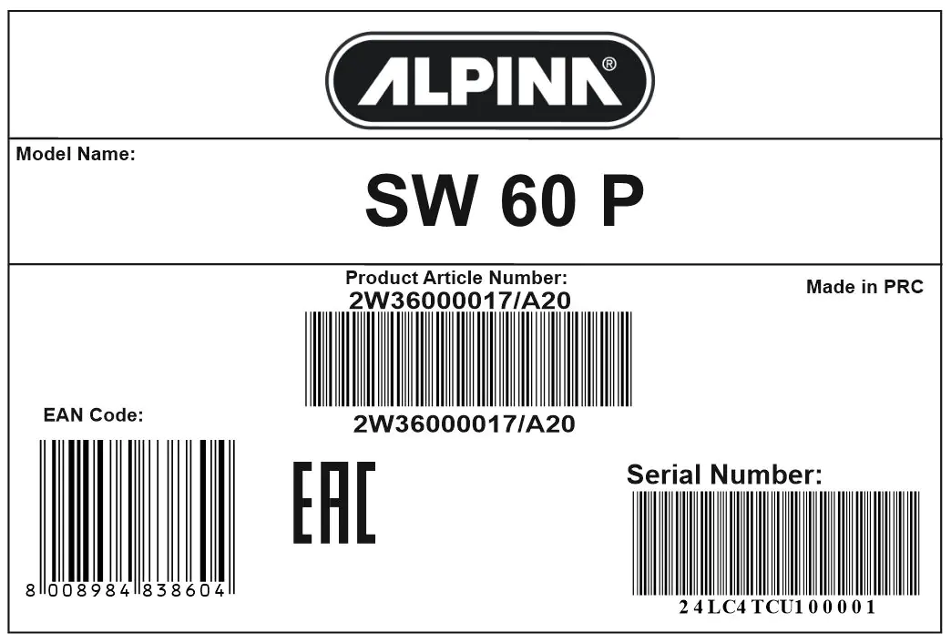 Alpina Benzin-Kehrmaschine SW 60 P 60 cm Arbeitsbreite