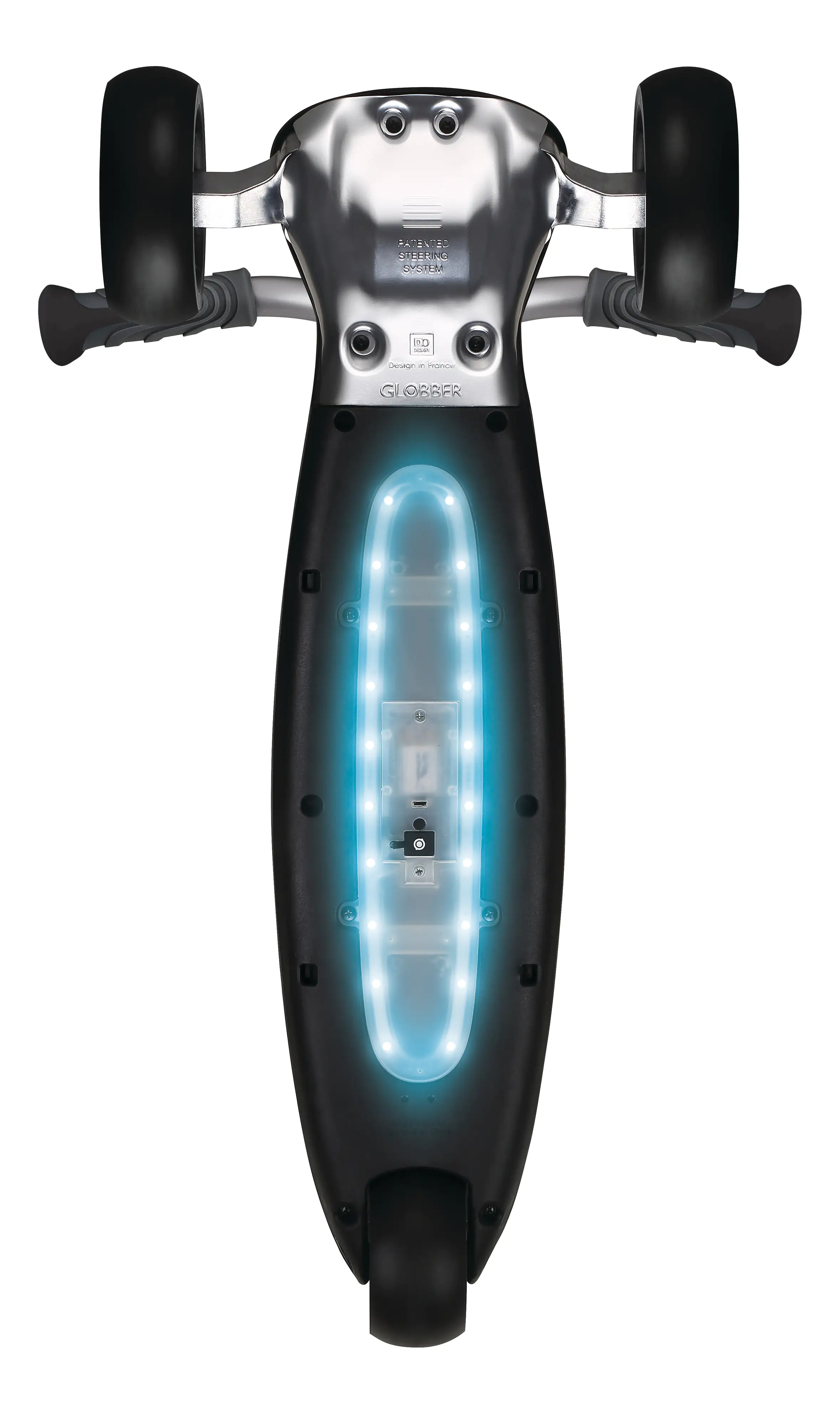 Globber Scooter Ultimum grau mit Leuchtmodul
